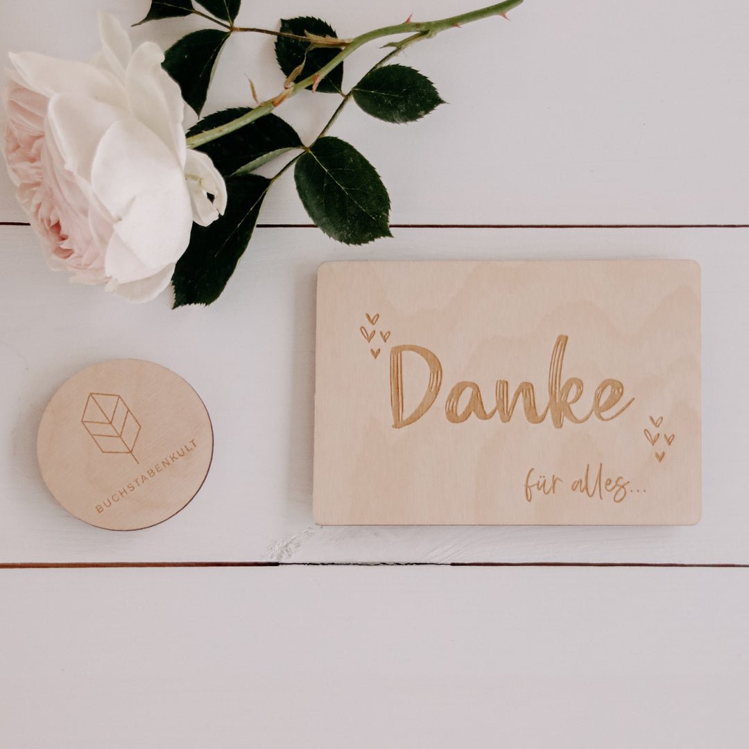 Holzkarte | Danke für alles