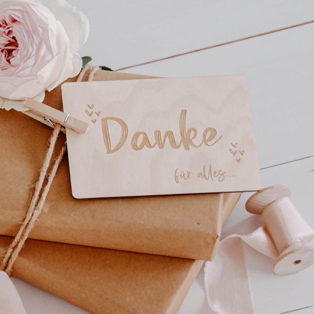 Holzkarte | Danke für alles