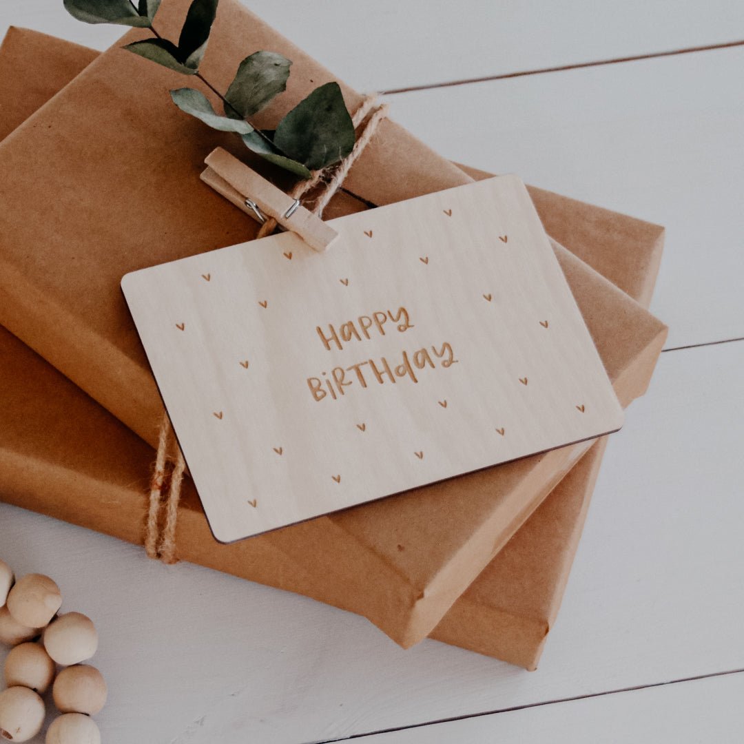 Holzkarte | Hearty Birthday