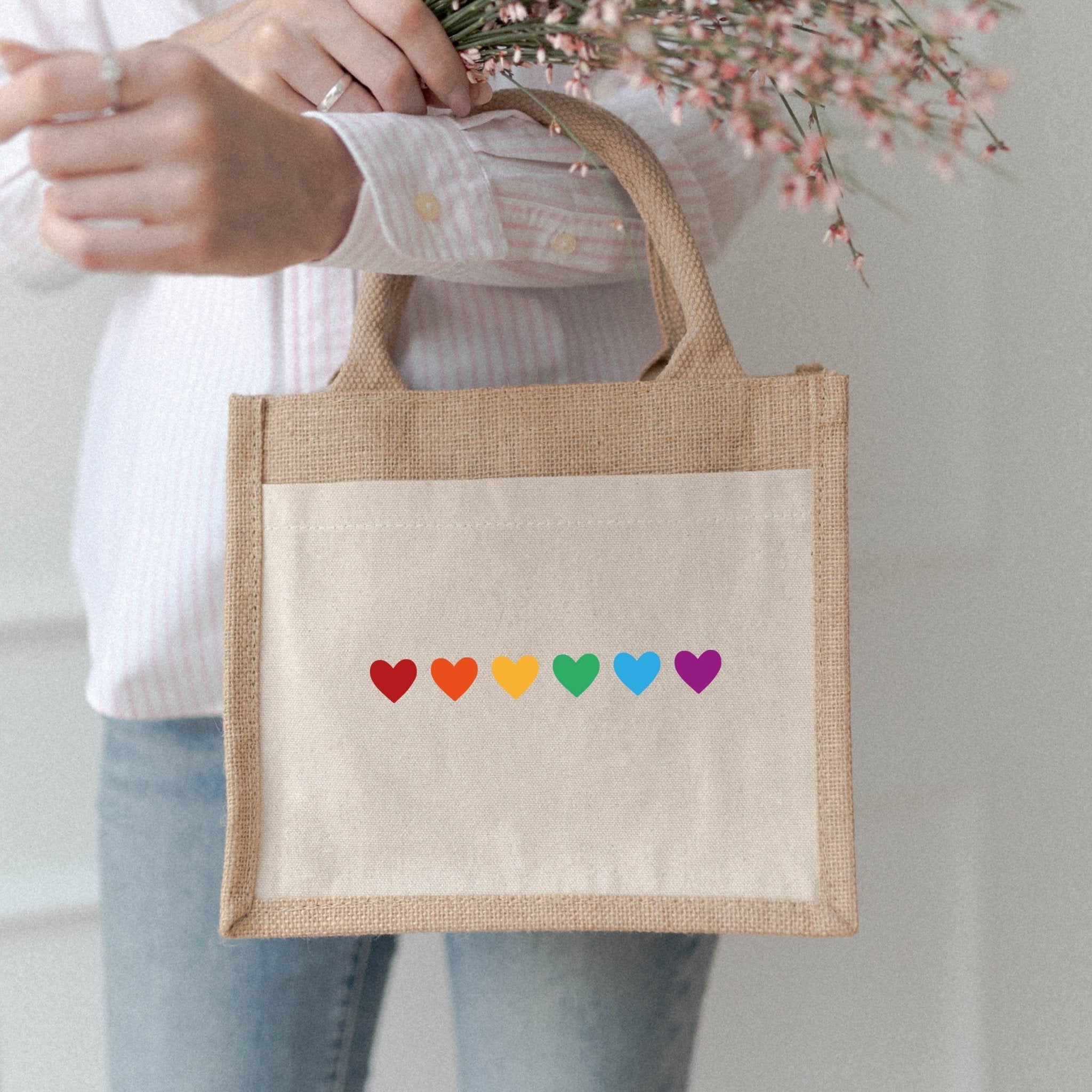 Jutetasche | PRIDE Herzchen