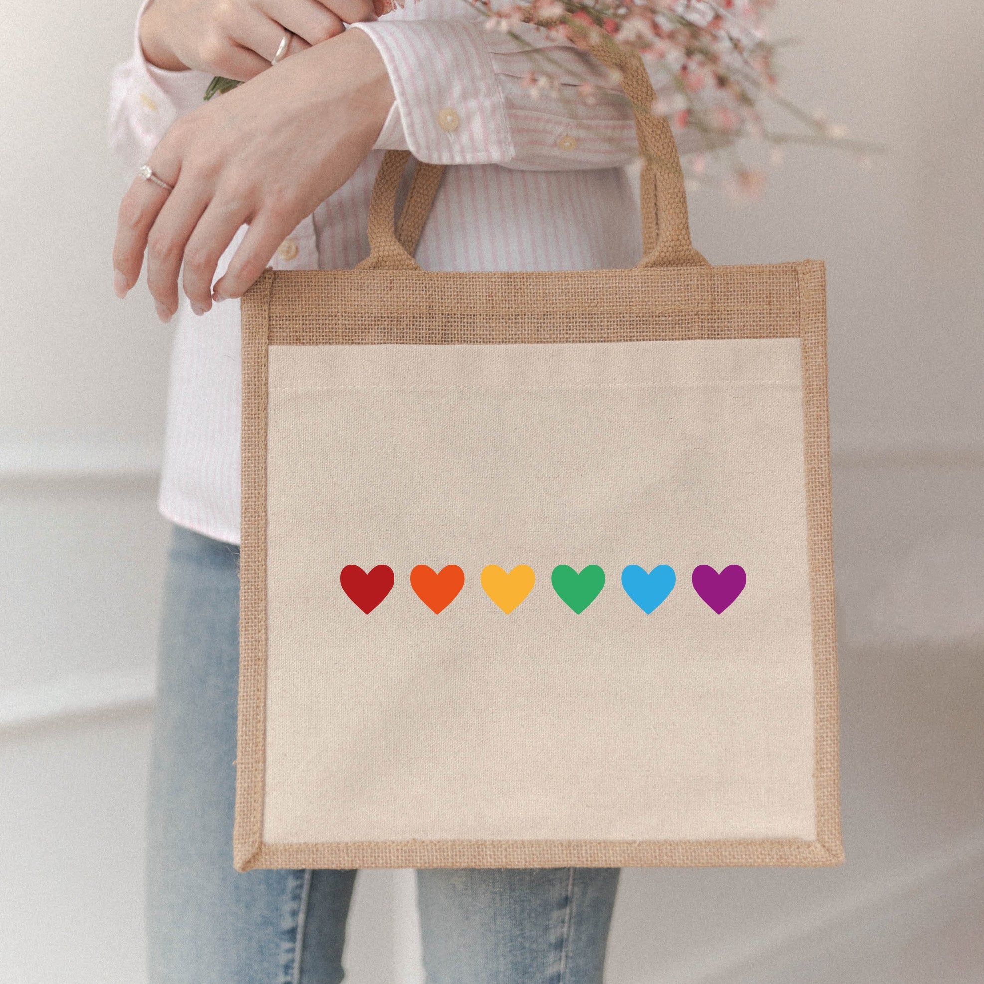 Jutetasche | PRIDE Herzchen