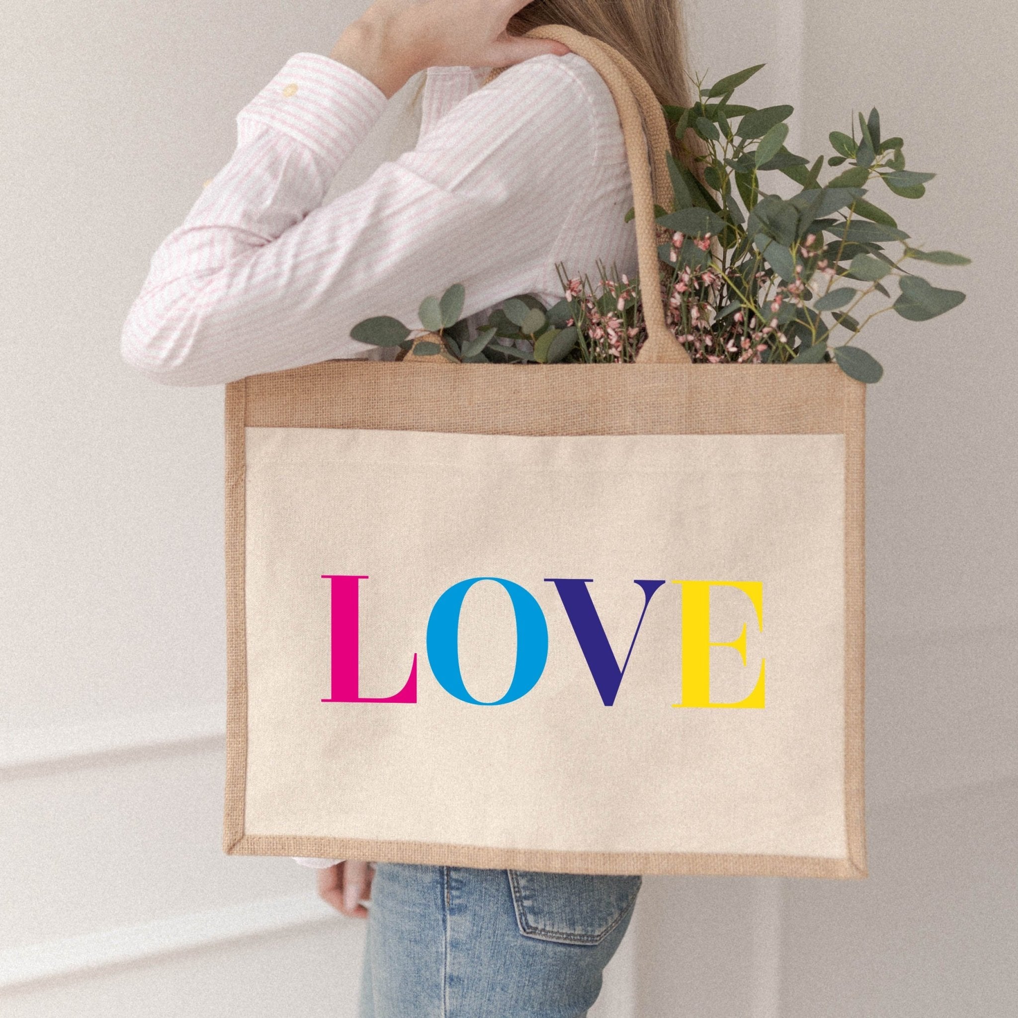 Jutetasche | Rainbow LOVE