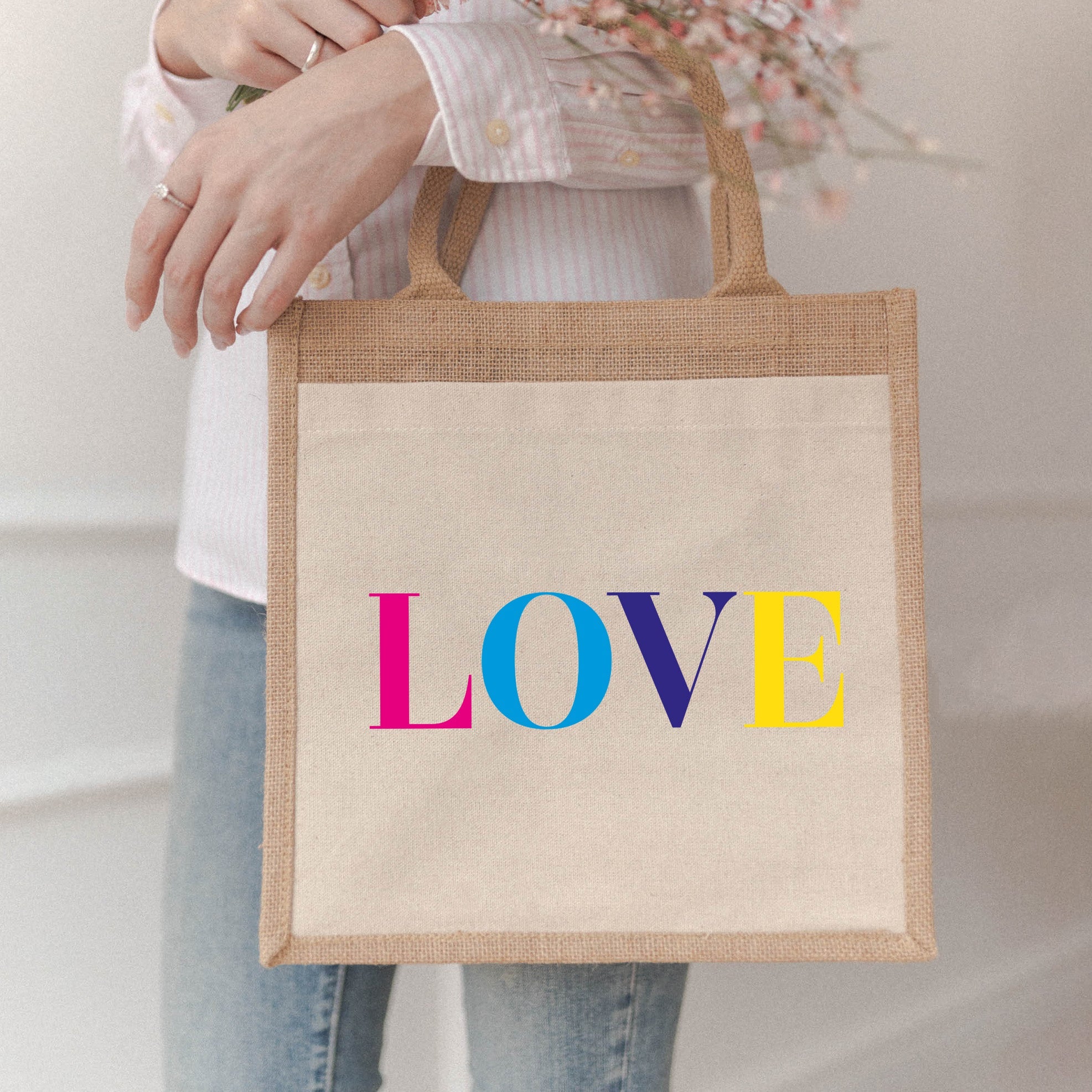 Jutetasche | Rainbow LOVE