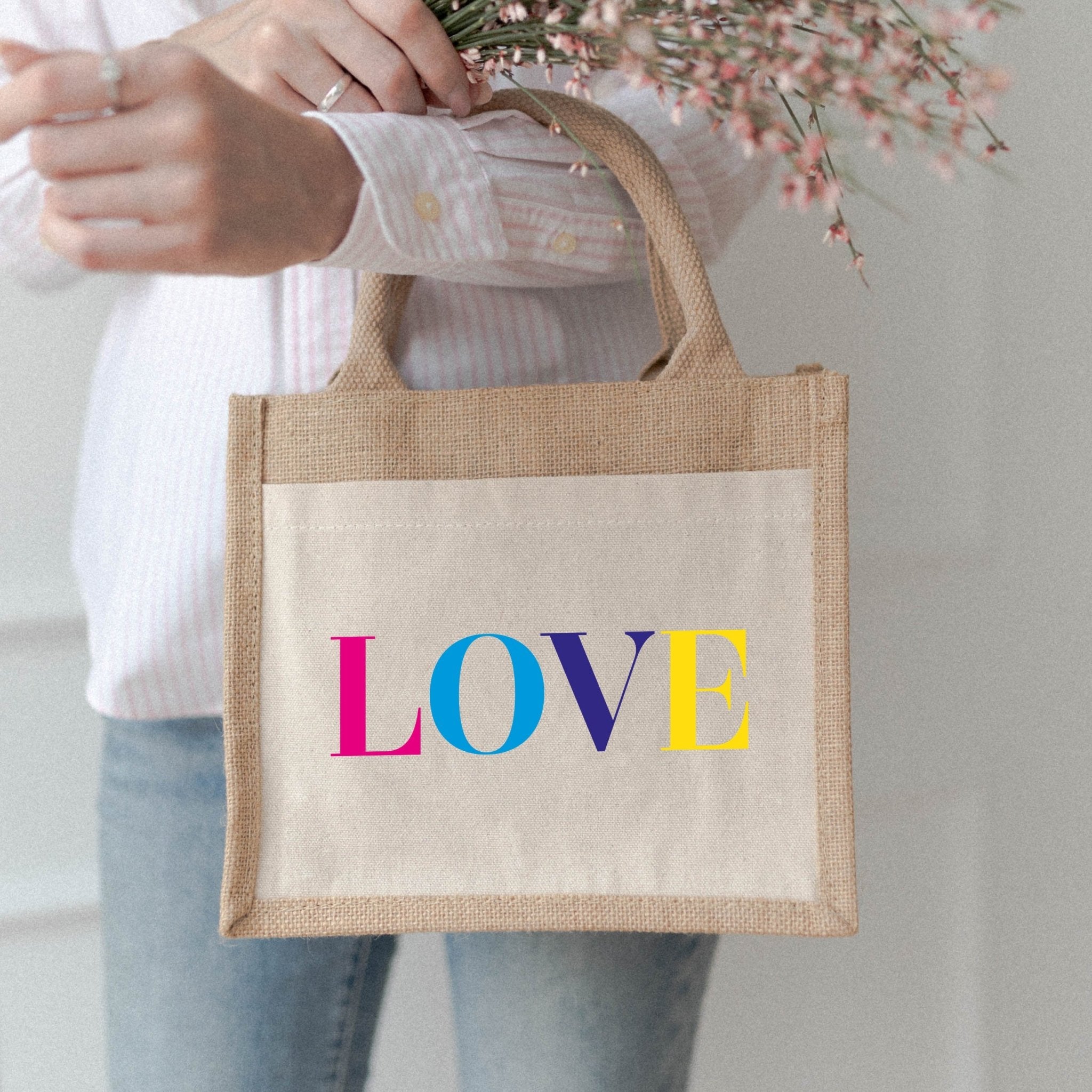 Jutetasche | Rainbow LOVE