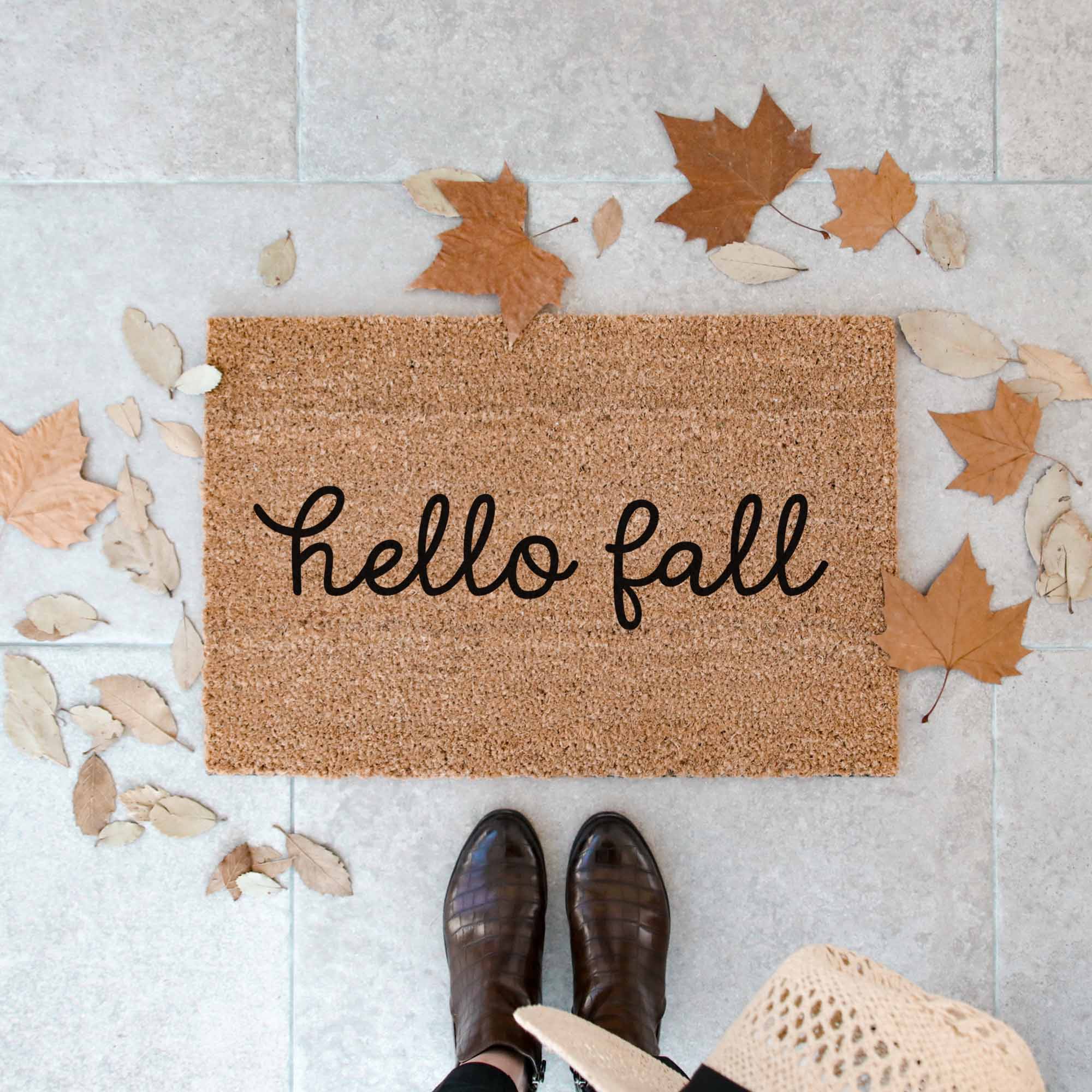 Kokos Fußmatte | hello fall