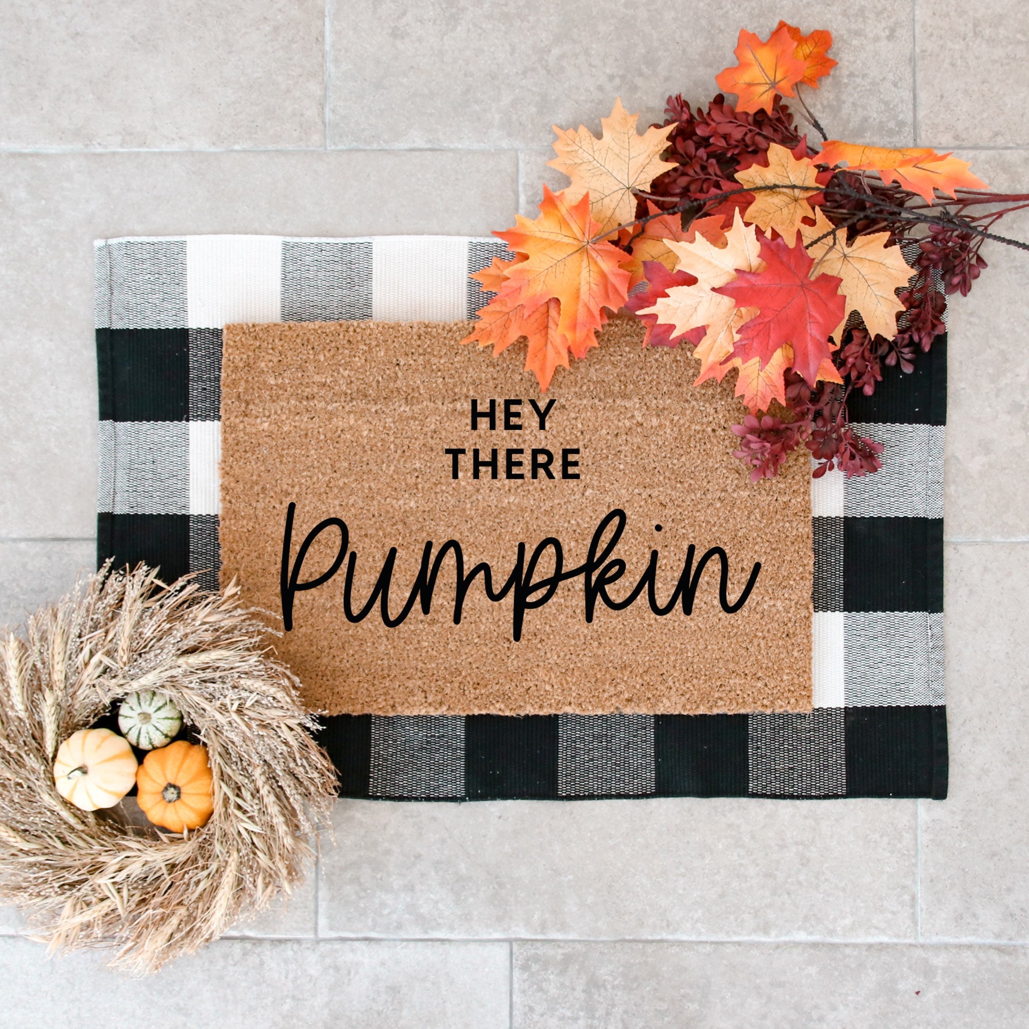 Kokos Fußmatte | Hey There Pumpkin