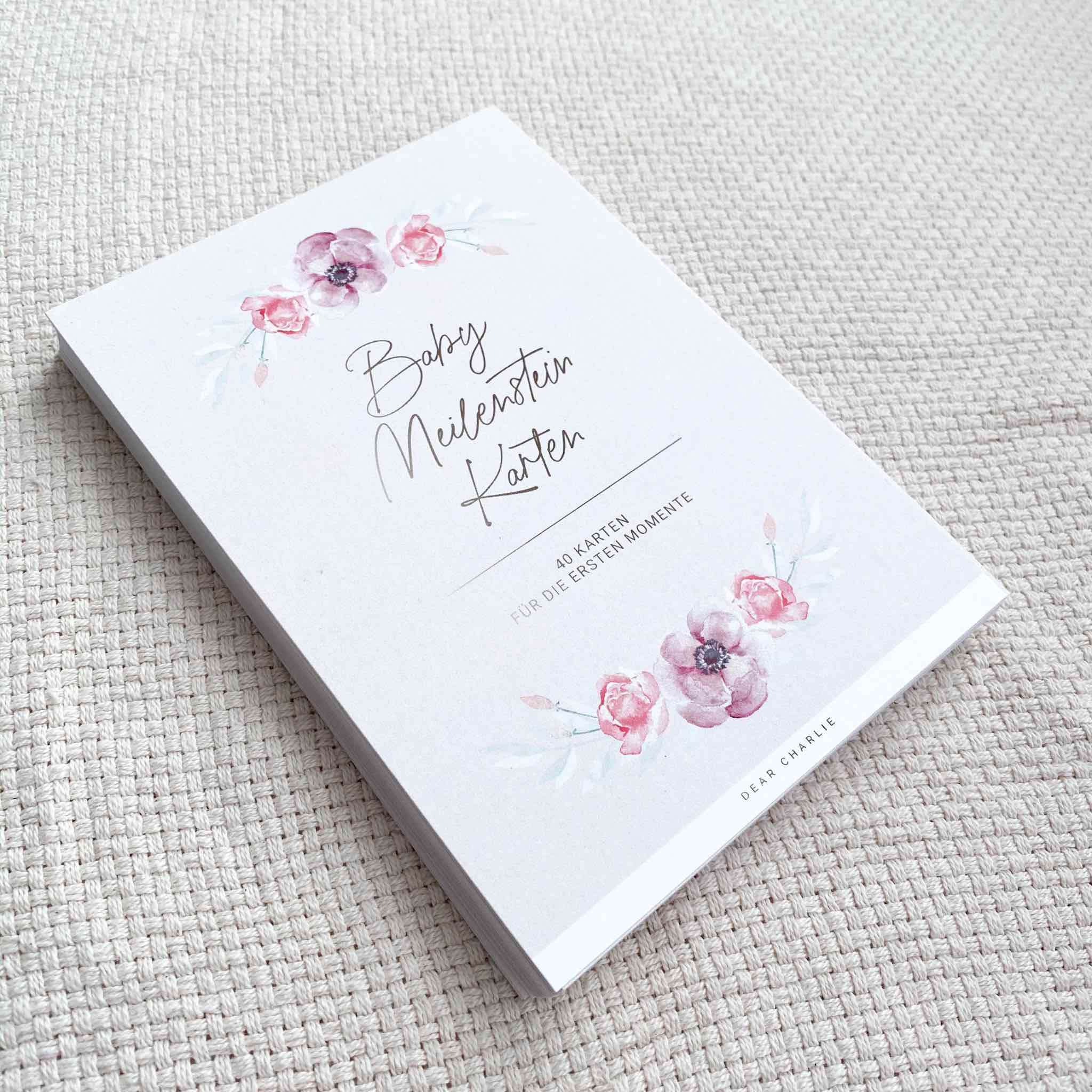 Meilensteinkarten - Rosy Animals