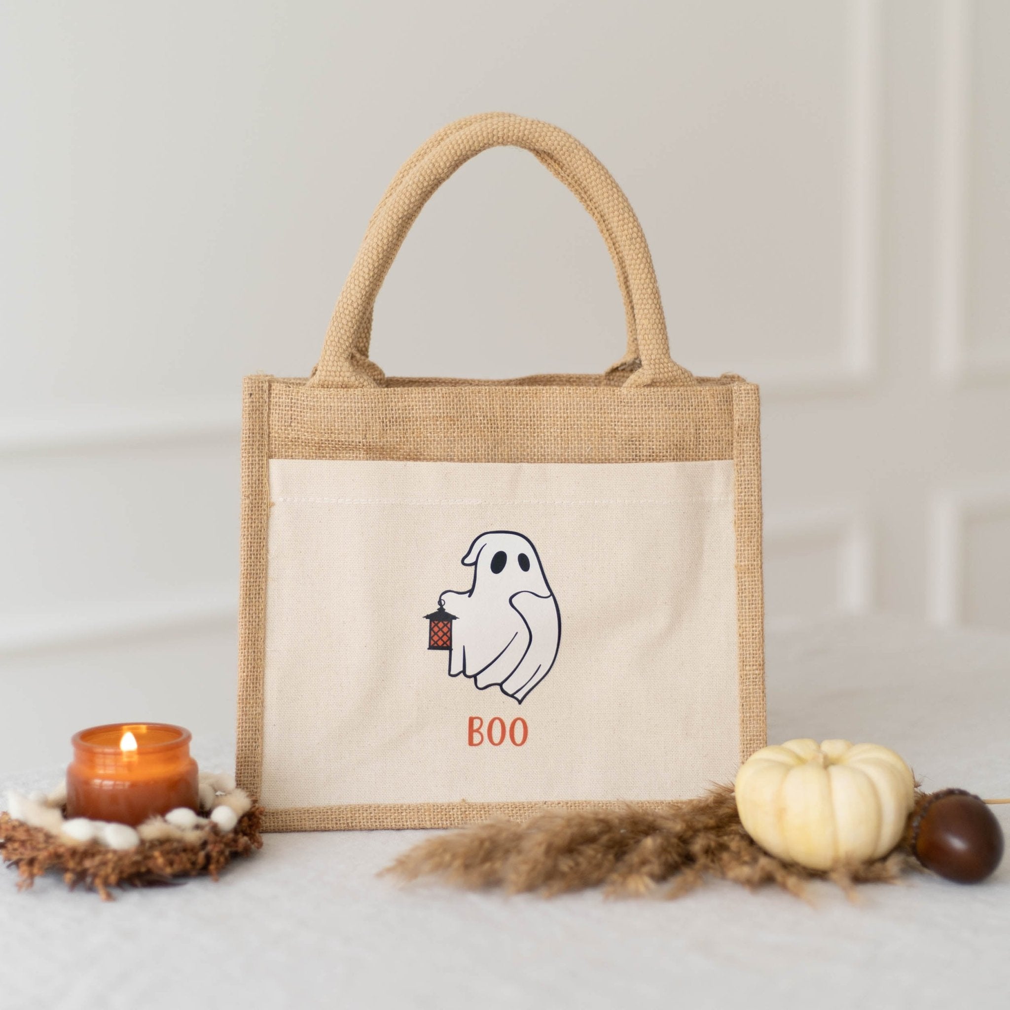 MINI Jutetasche | Halloween Geist