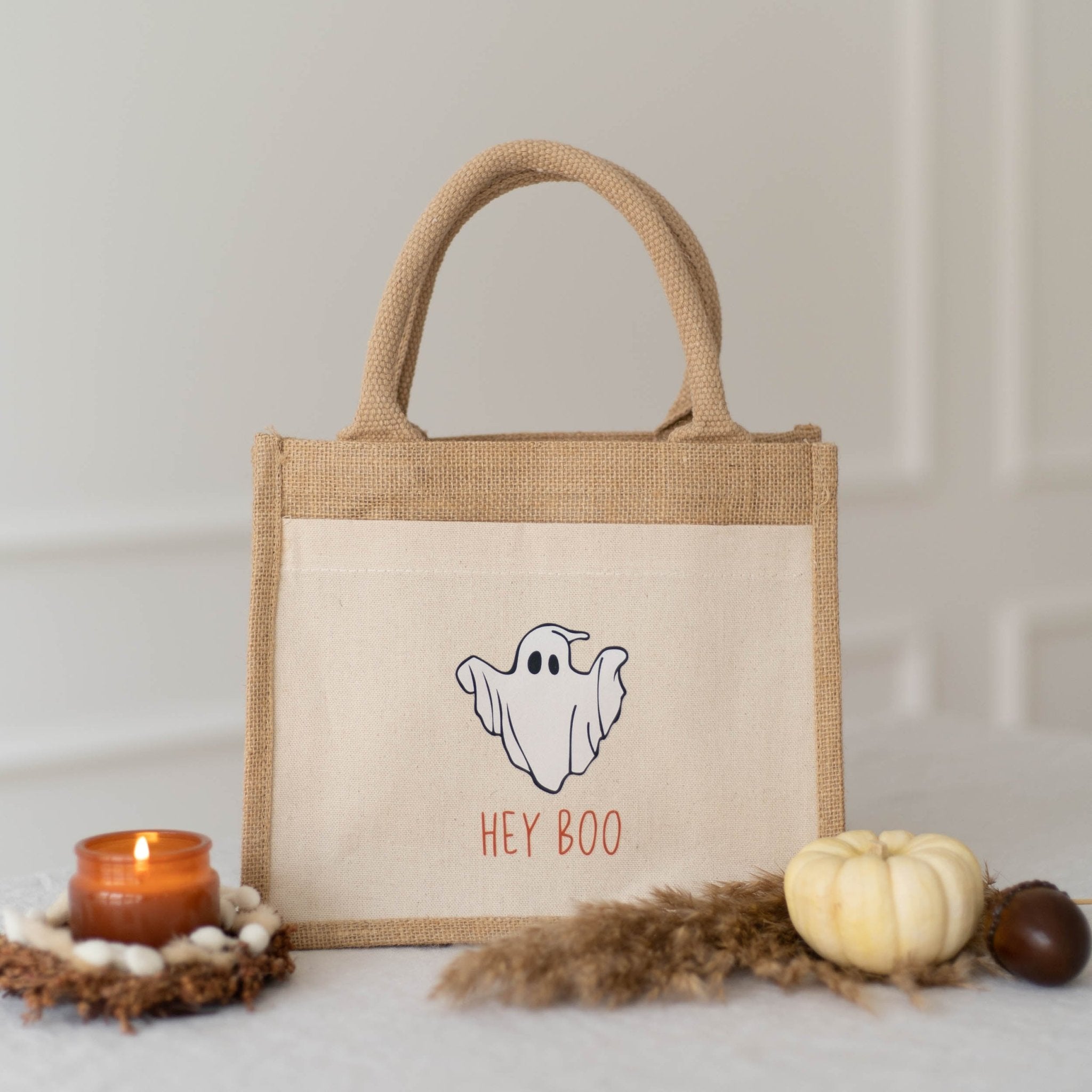 MINI Jutetasche | Halloween Hey Boo