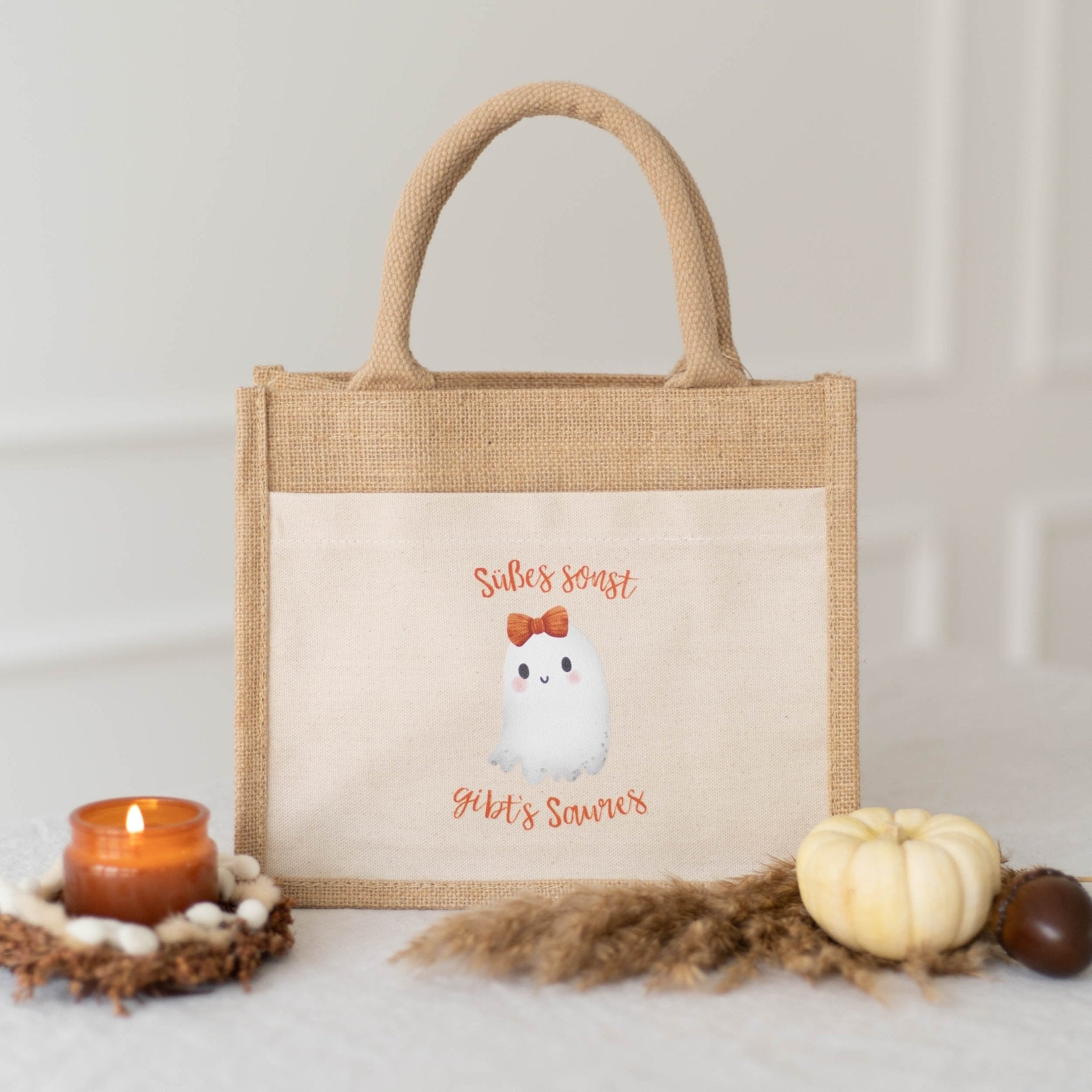 MINI Jutetasche | Halloween Süßes und Saures