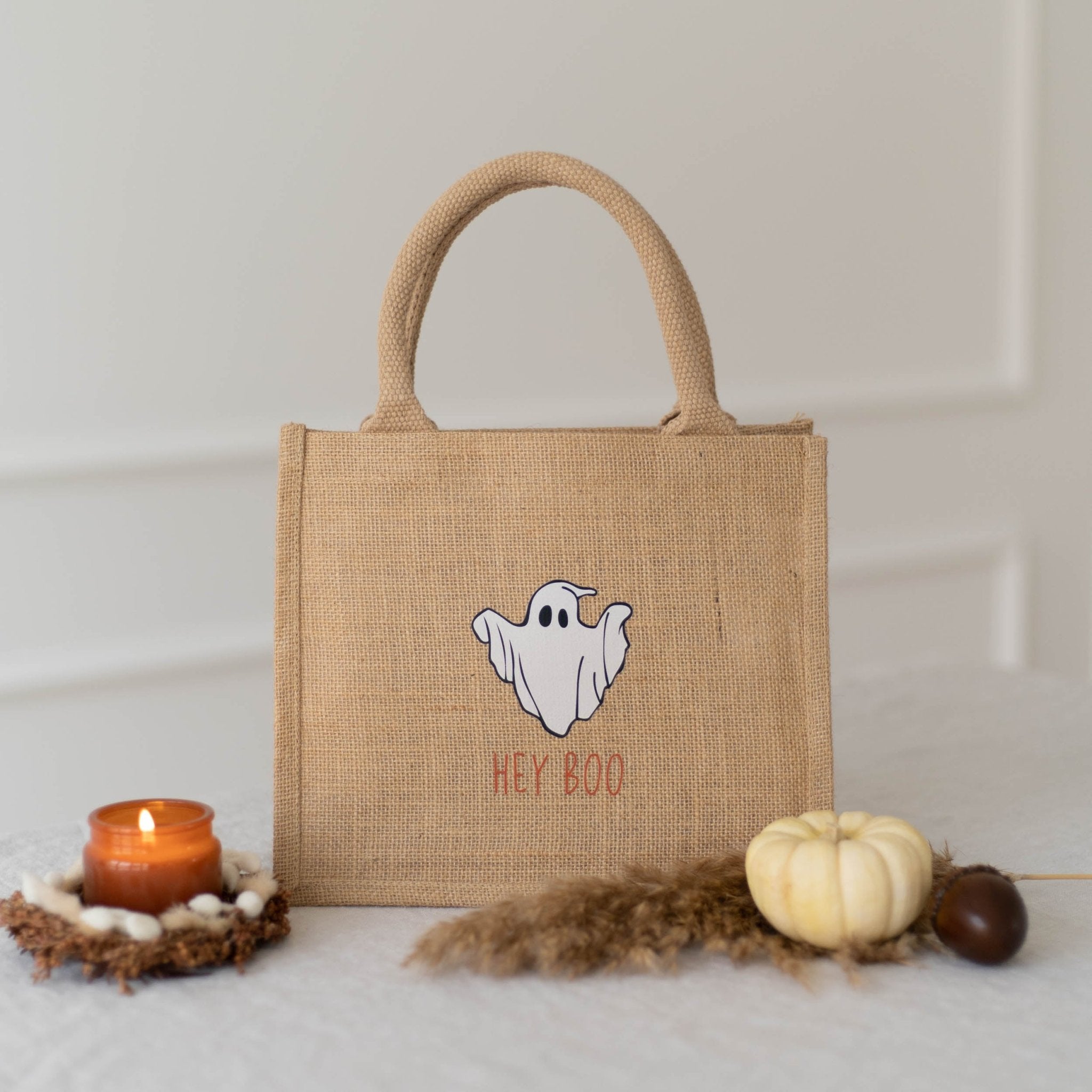 MINI Jutetasche NATUR | Halloween Hey Boo