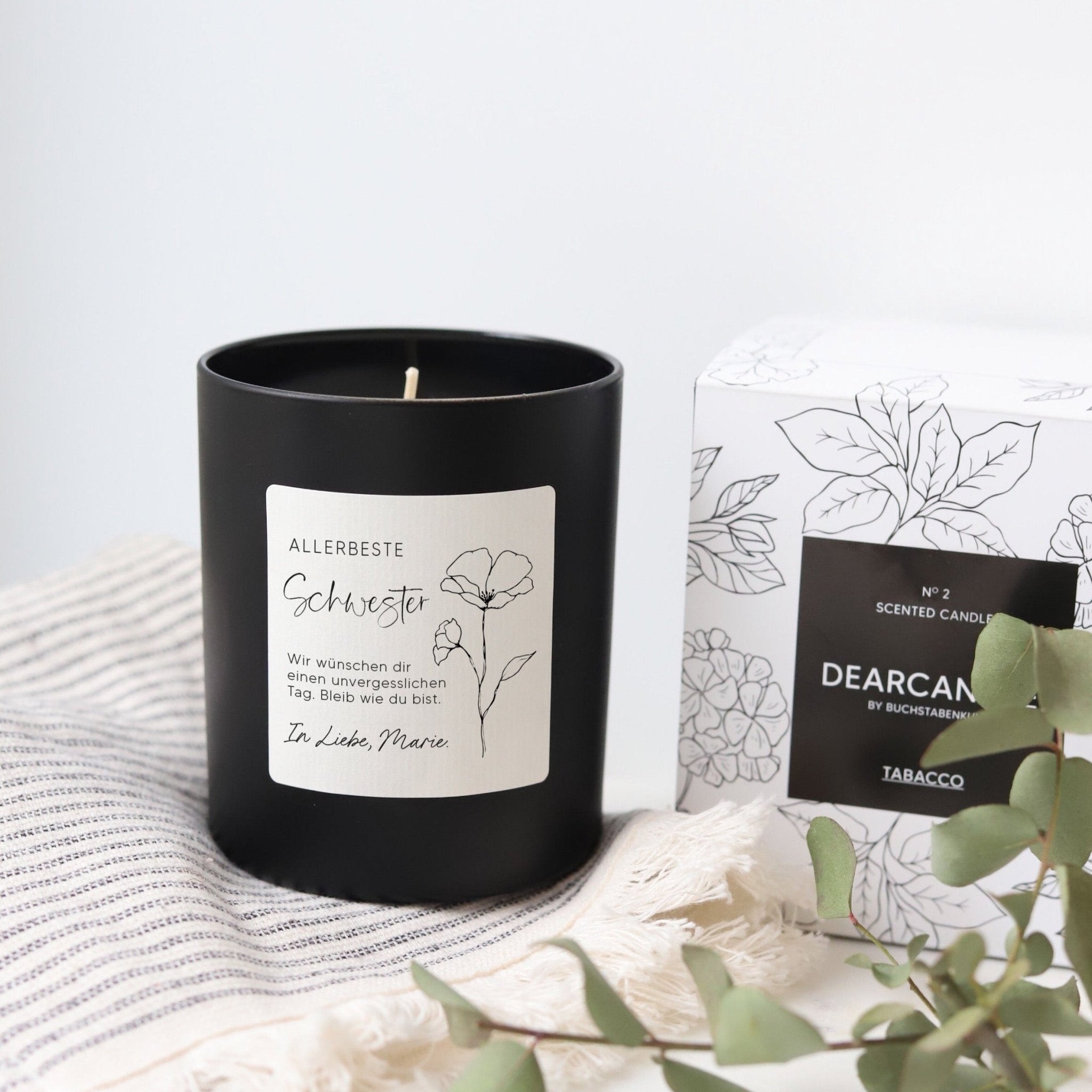 Allerbeste Schwester Duftkerze Geschenk