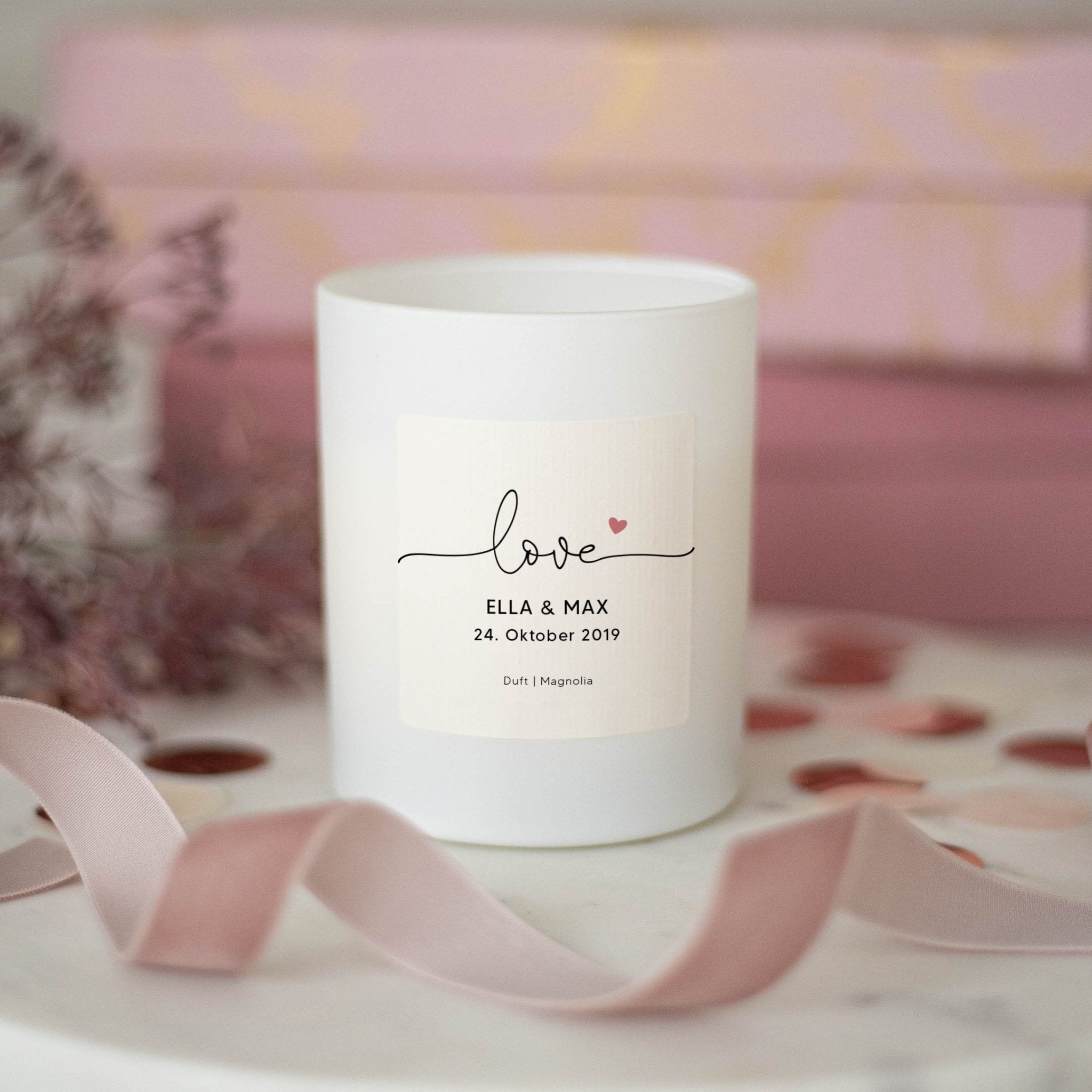 Personalisierte Duftkerze | Love Schnörkel