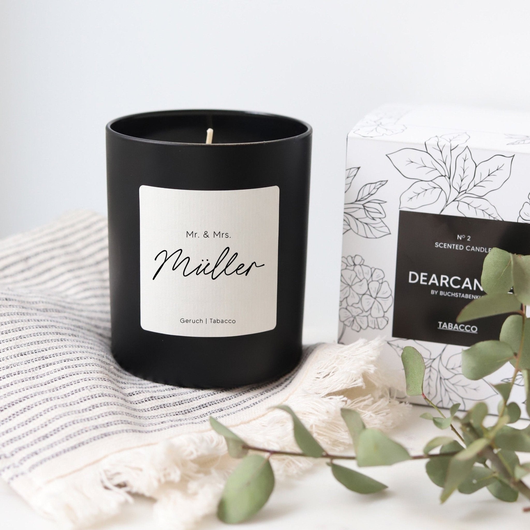 Personalisierte Duftkerze | Mr & Mrs