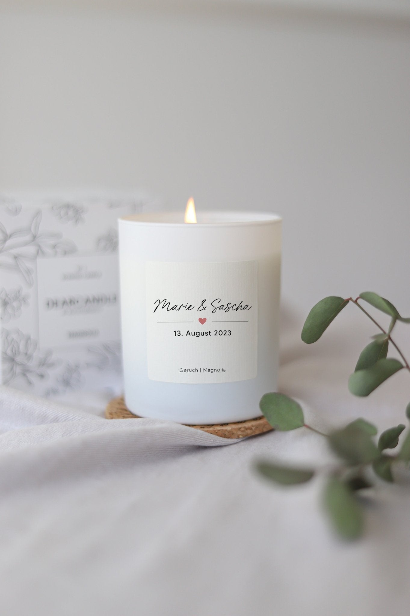 Personalisierte Duftkerze | Namen Herzchen