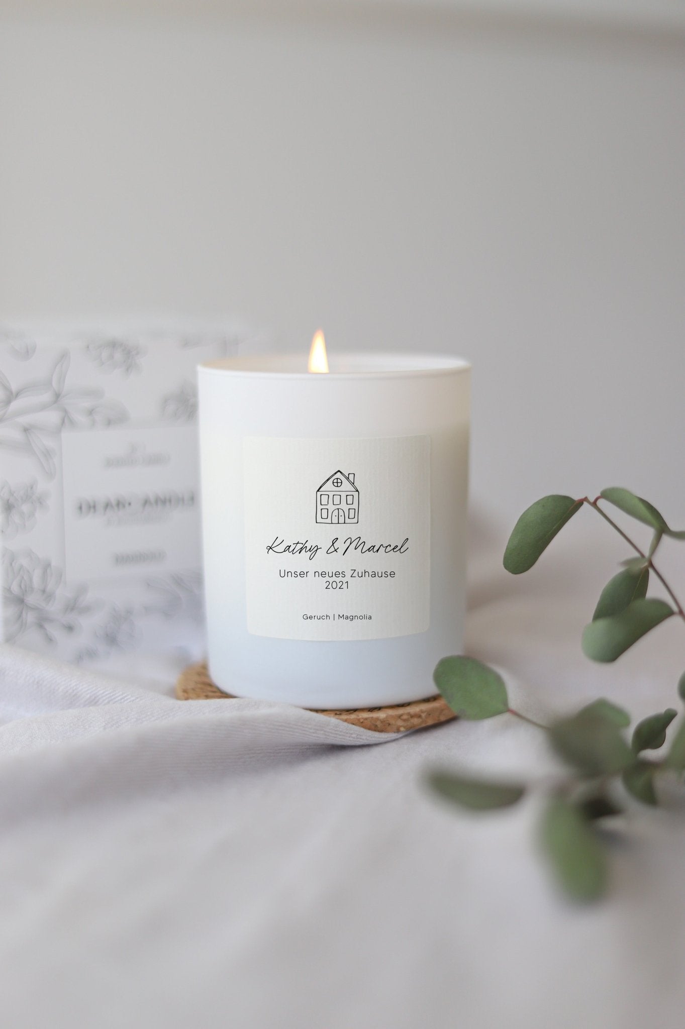 Personalisierte Duftkerze | Neues Heim