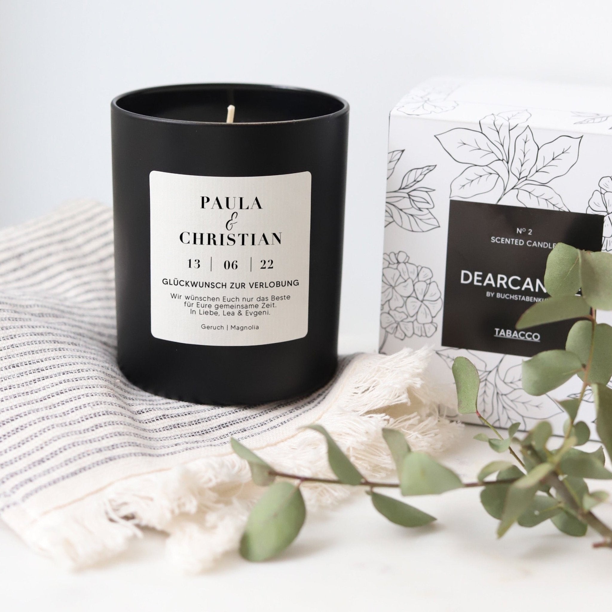 Personalisierte Duftkerze | Verlobung