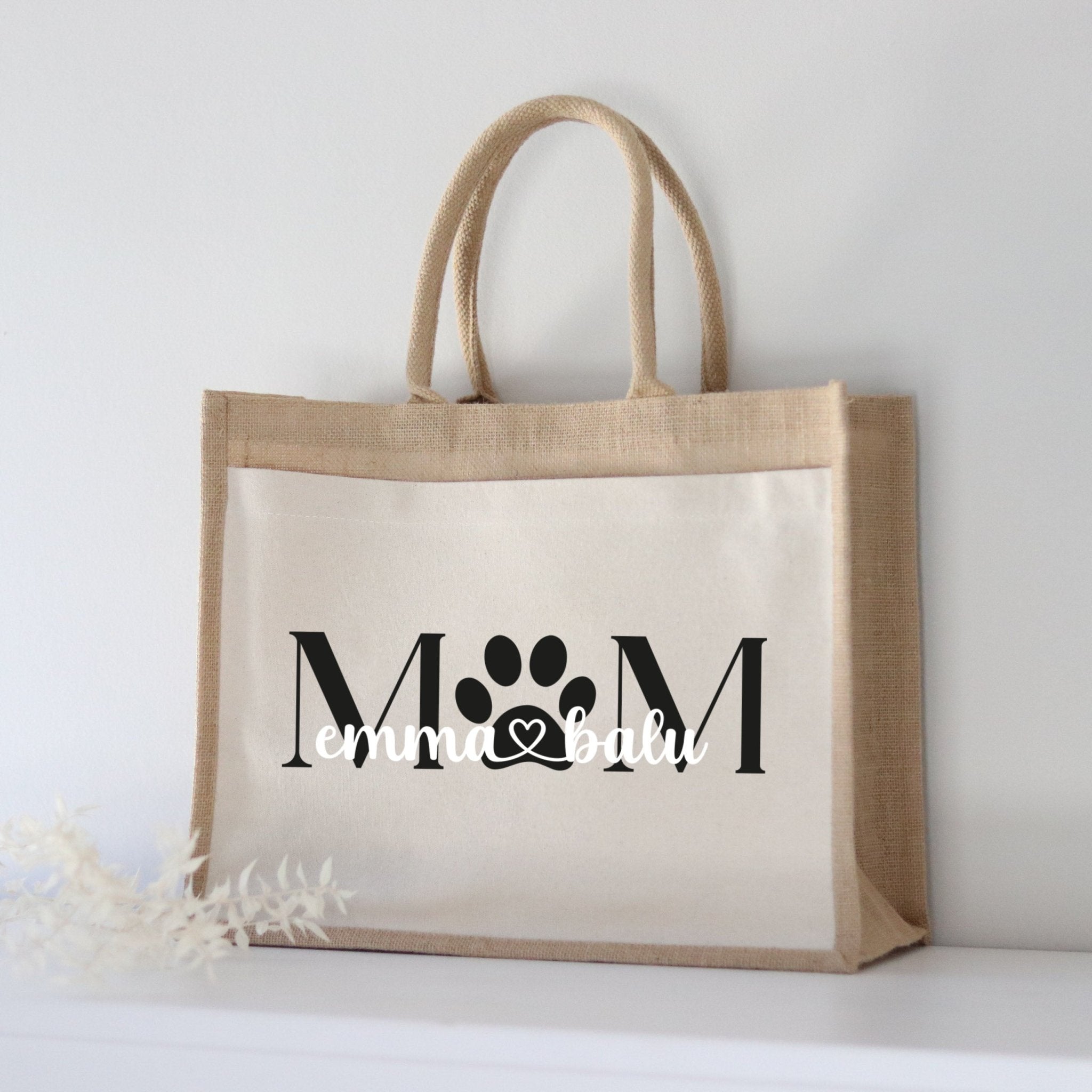 Personalisierte Jutetasche | Dogmom Catmom