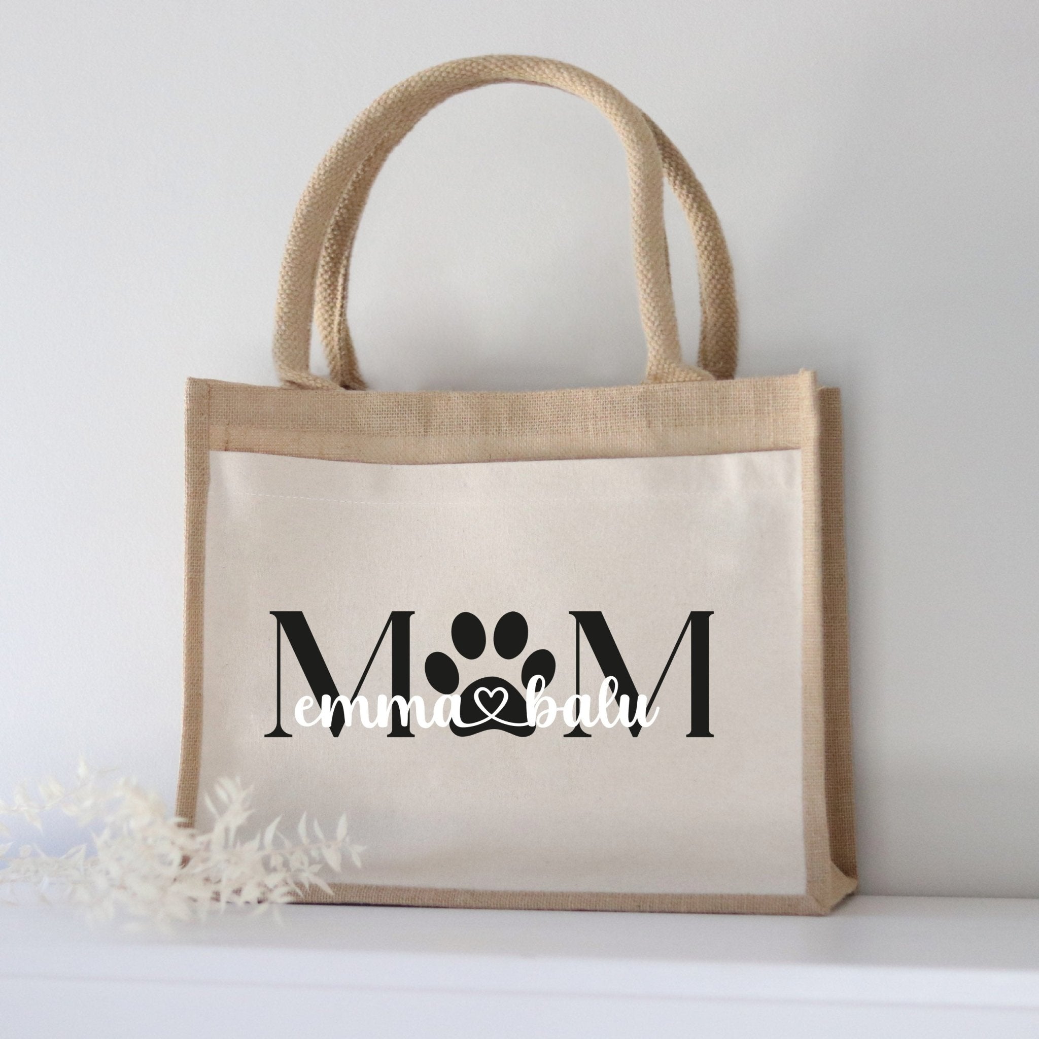 Personalisierte Jutetasche | Dogmom Catmom