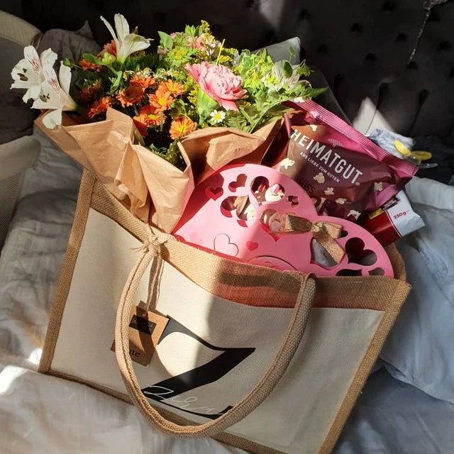 Personalisierte Jutetasche | Initiale Name