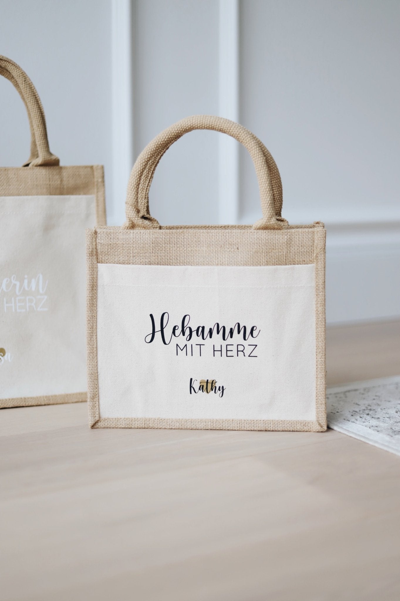 Personalisierte Jutetasche | Mit Herz