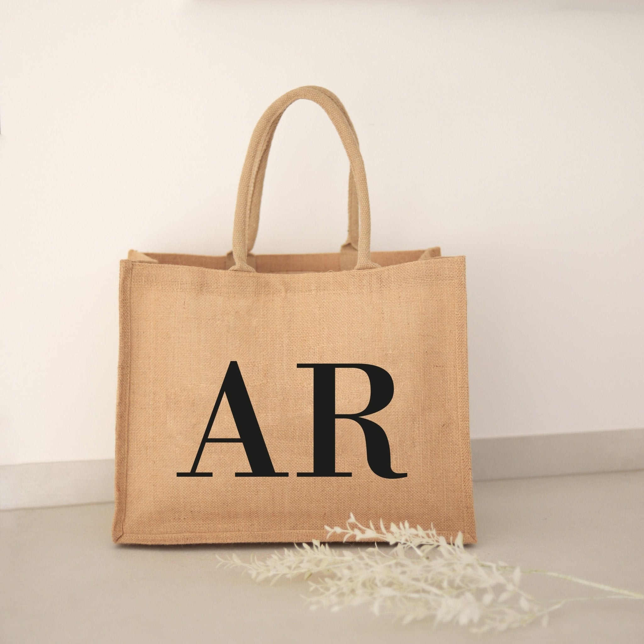 Personalisierte Jutetasche NATUR | Initialen