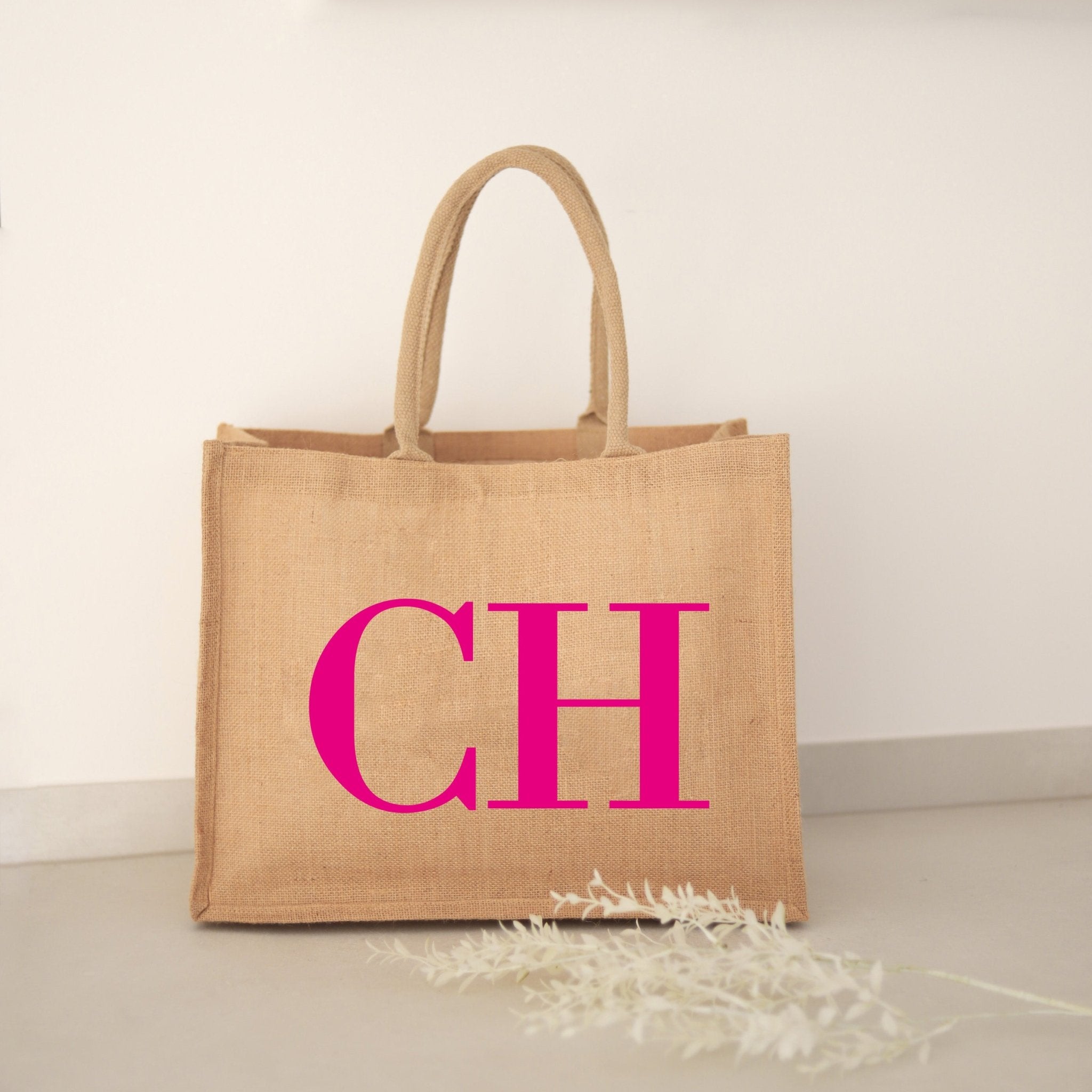 Personalisierte Jutetasche NATUR | Initialen
