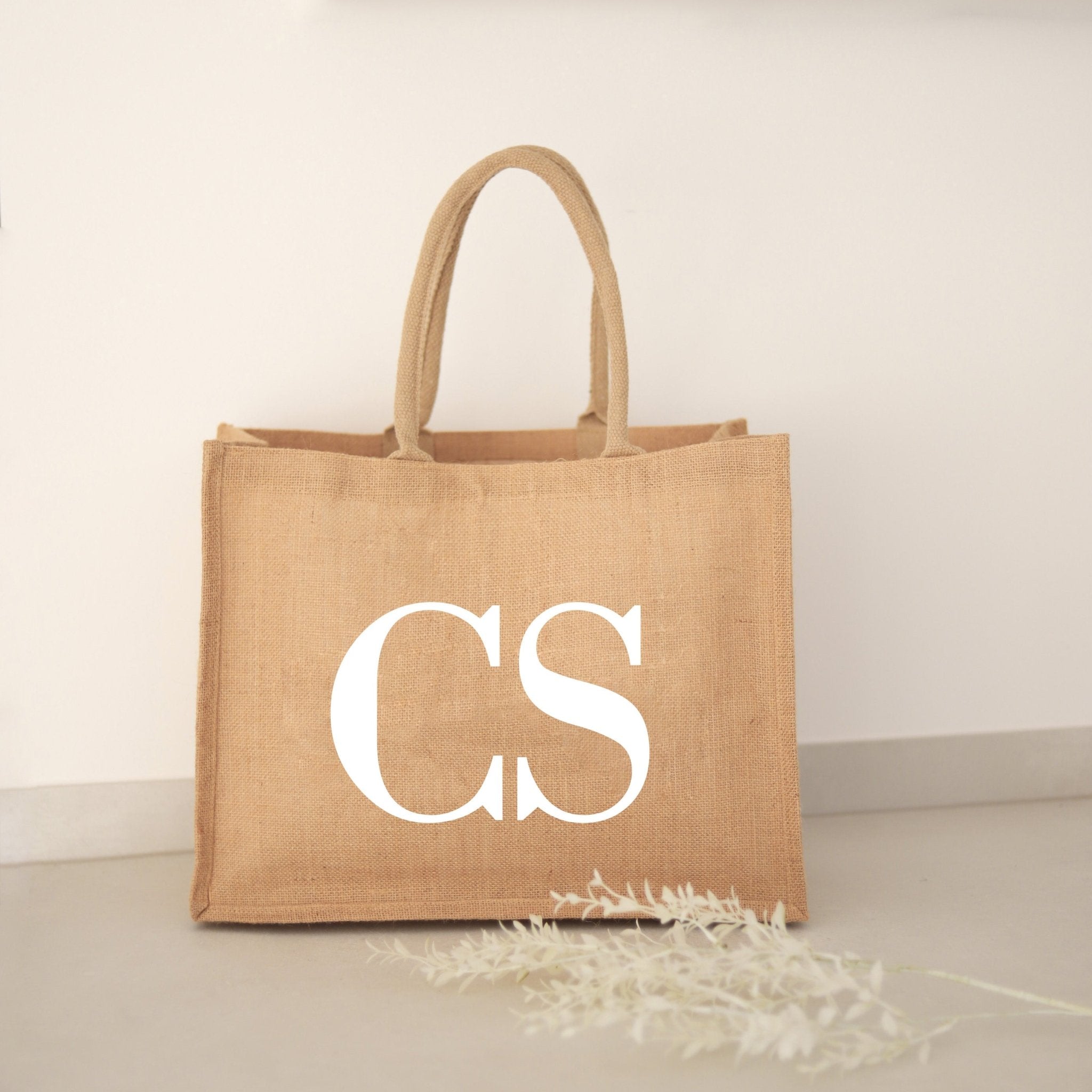 Personalisierte Jutetasche NATUR | Initialen
