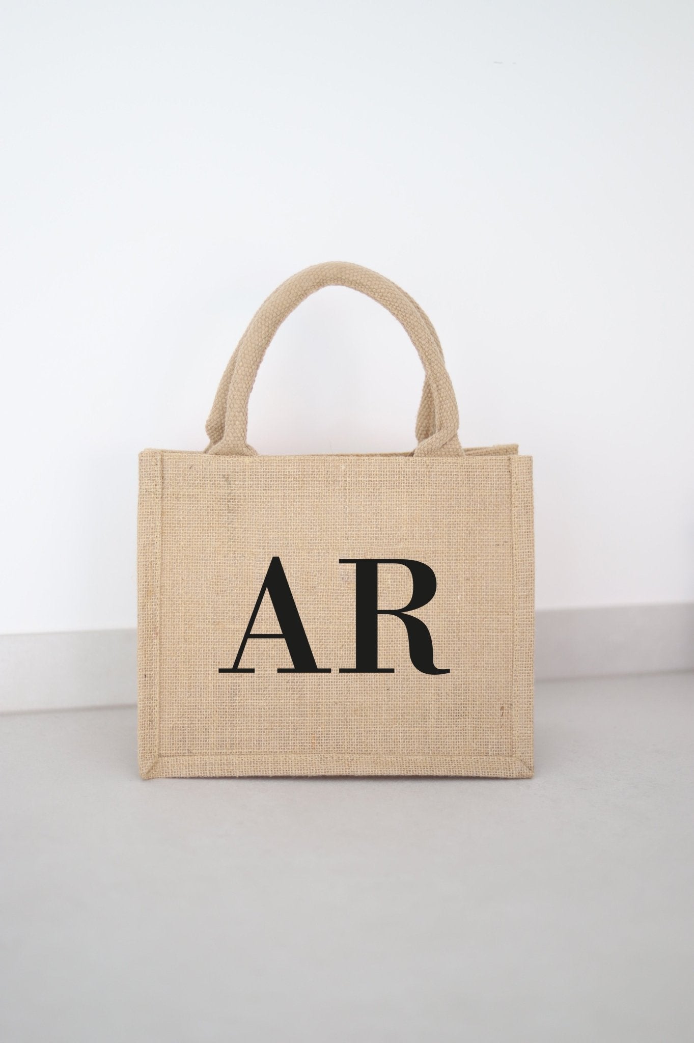 Personalisierte Jutetasche NATUR | Initialen
