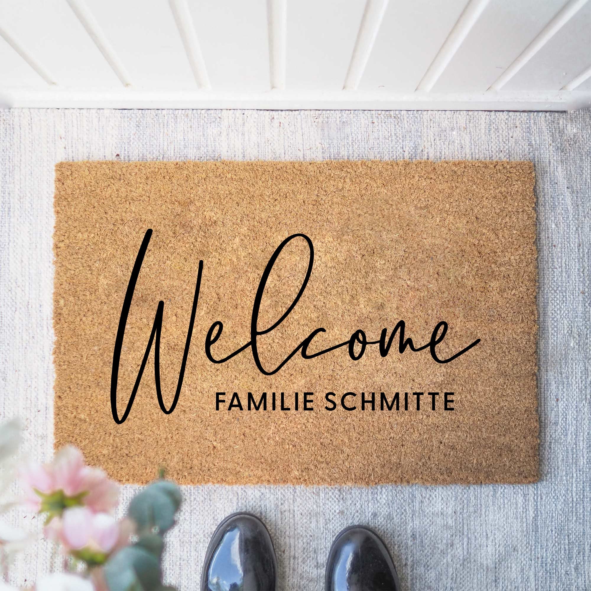 Personalisierte Kokos Fußmatte | Welcome