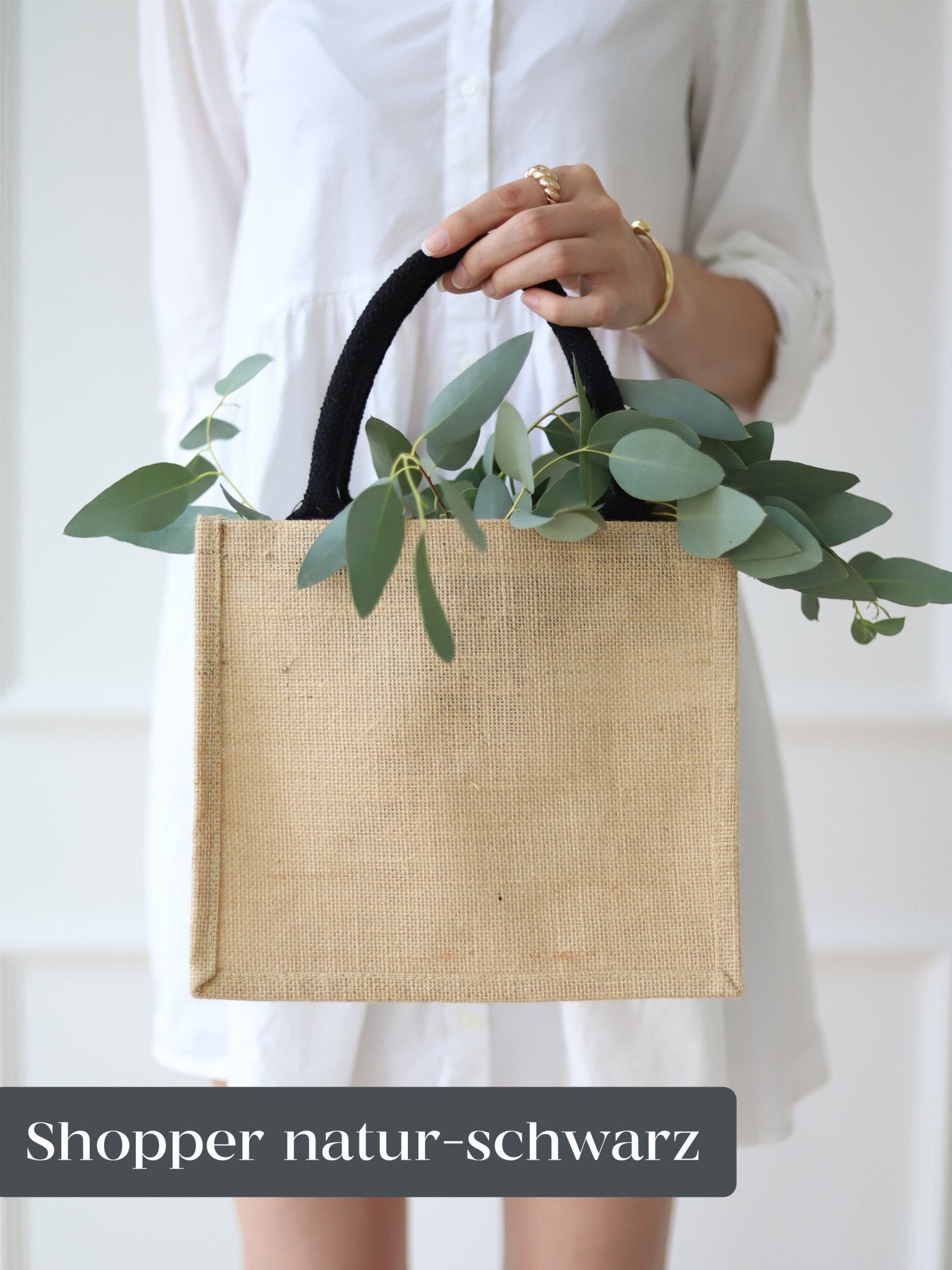 Personalisierte MINI Jutetasche NATUR | Initial Bridetobe