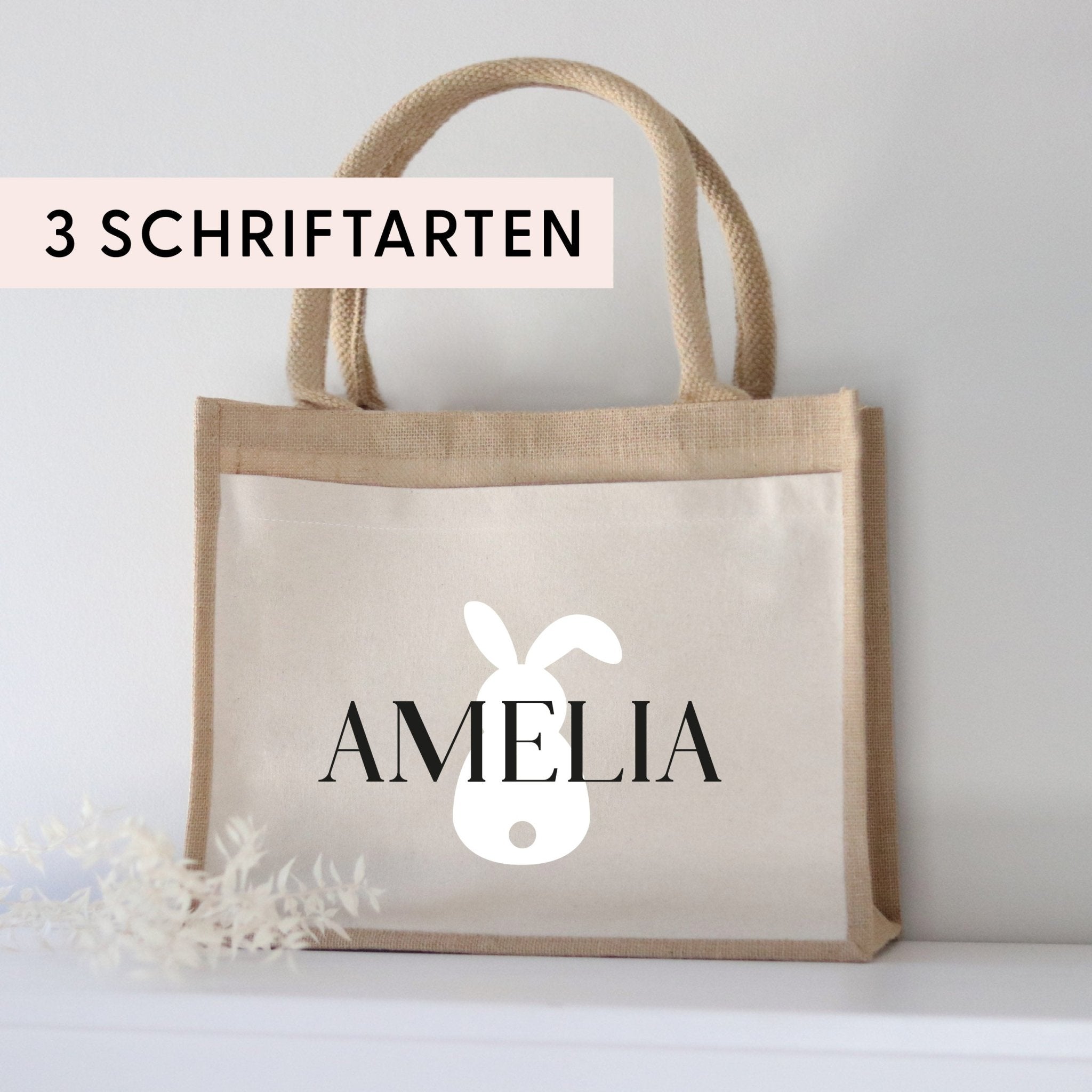 Personalisierte Ostertasche aus Jute
