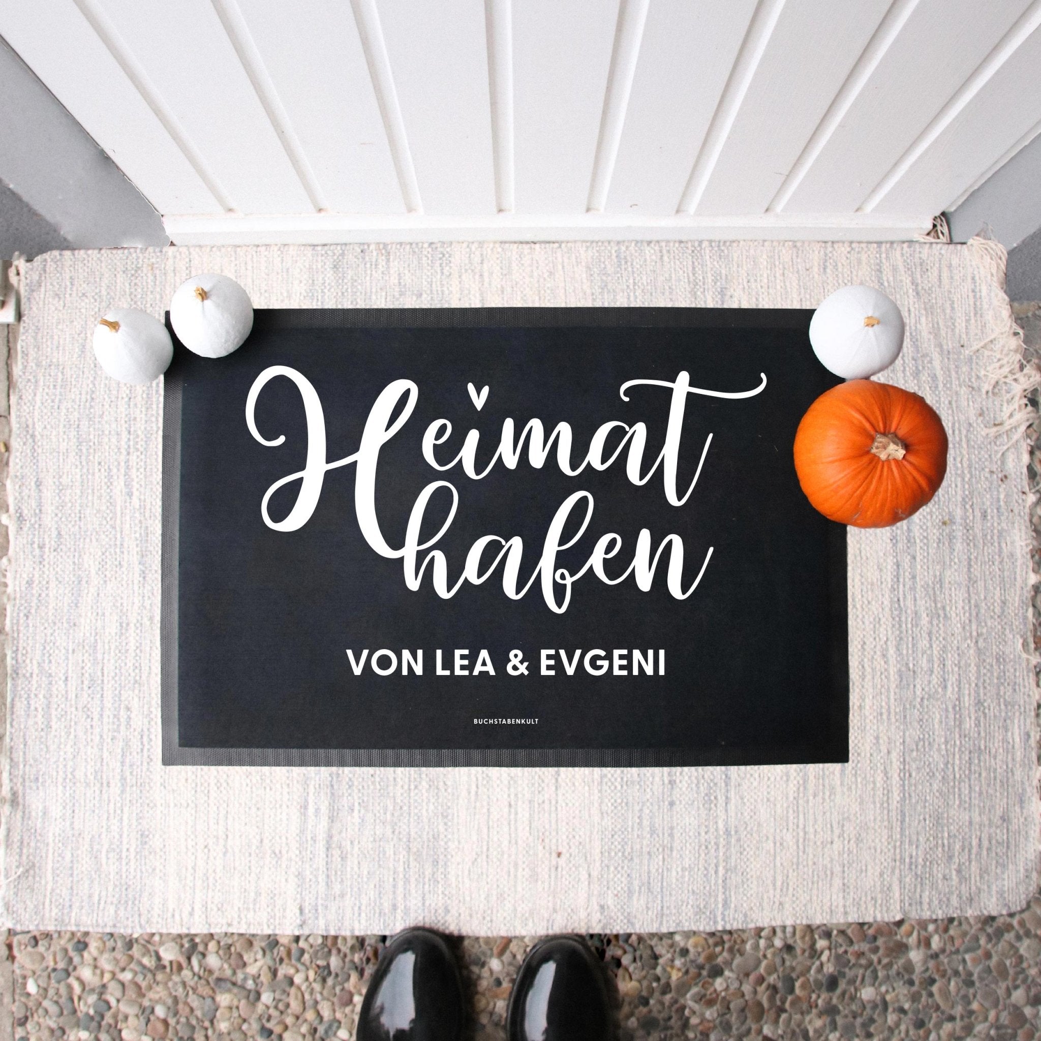 Personalisierte Stoff Fußmatte | Heimathafen