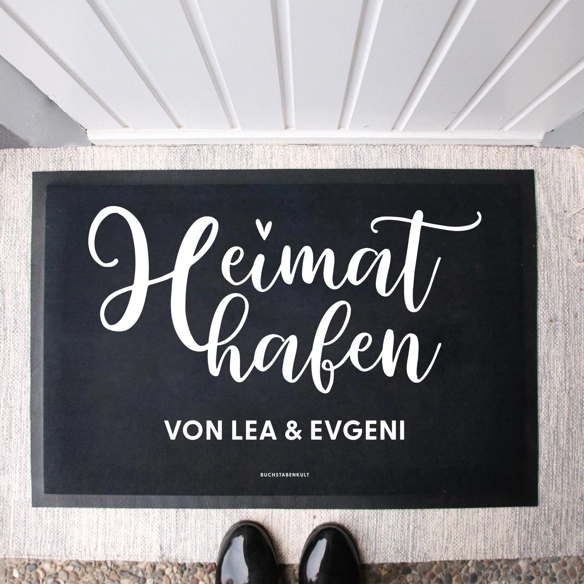 Personalisierte Stoff Fußmatte | Heimathafen