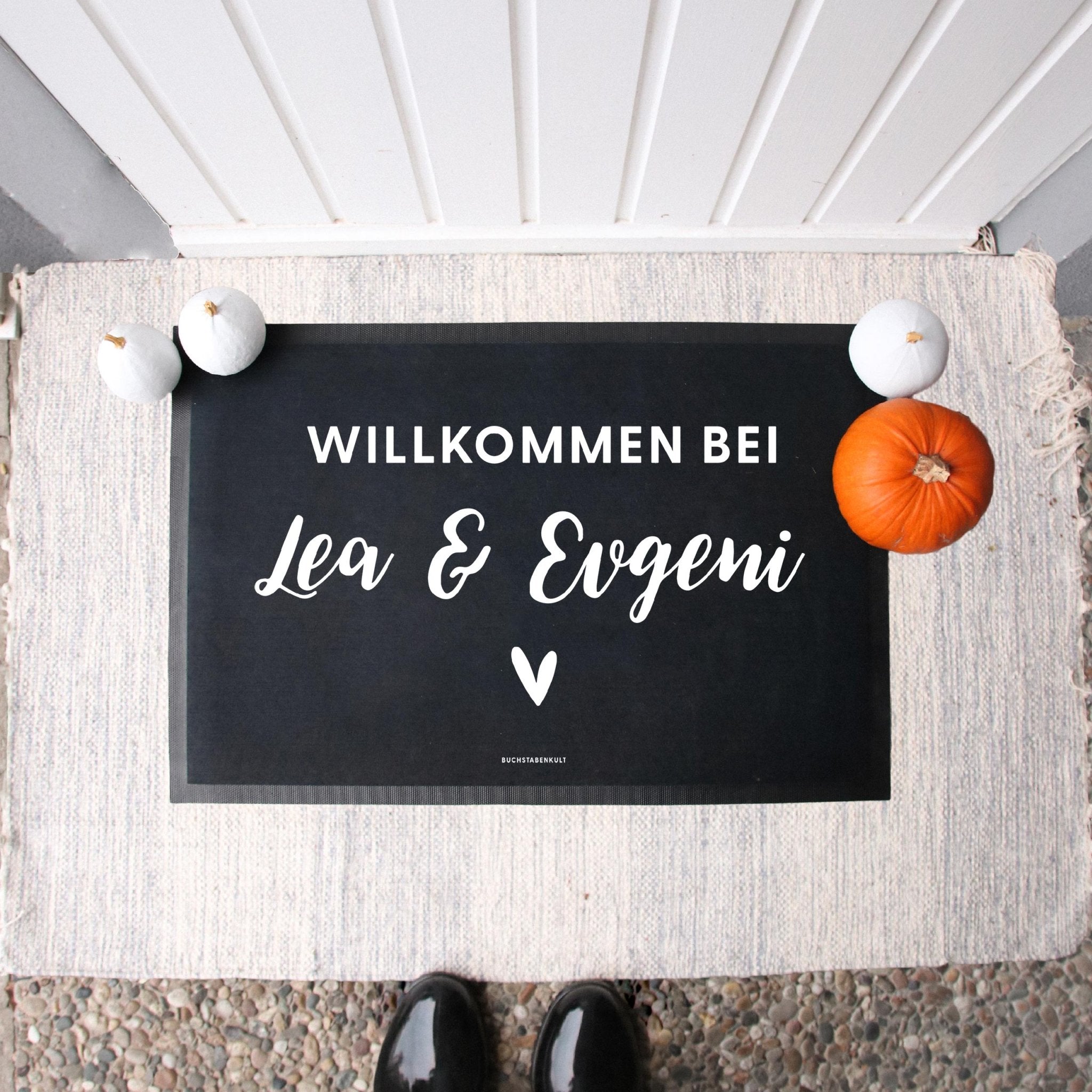 Personalisierte Stoff Fußmatte | Willkommen bei