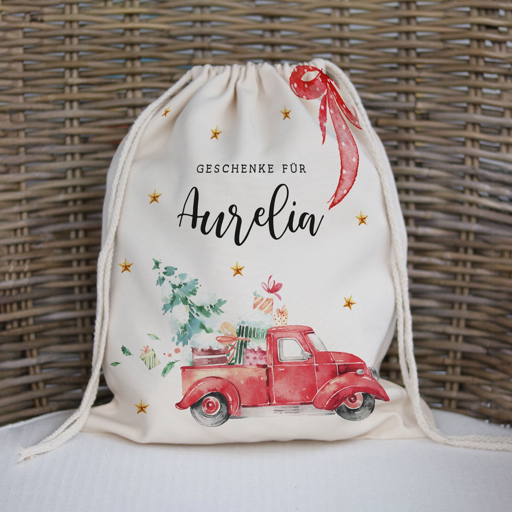 Personalisierter Geschenkbeutel | Weihnachtsauto