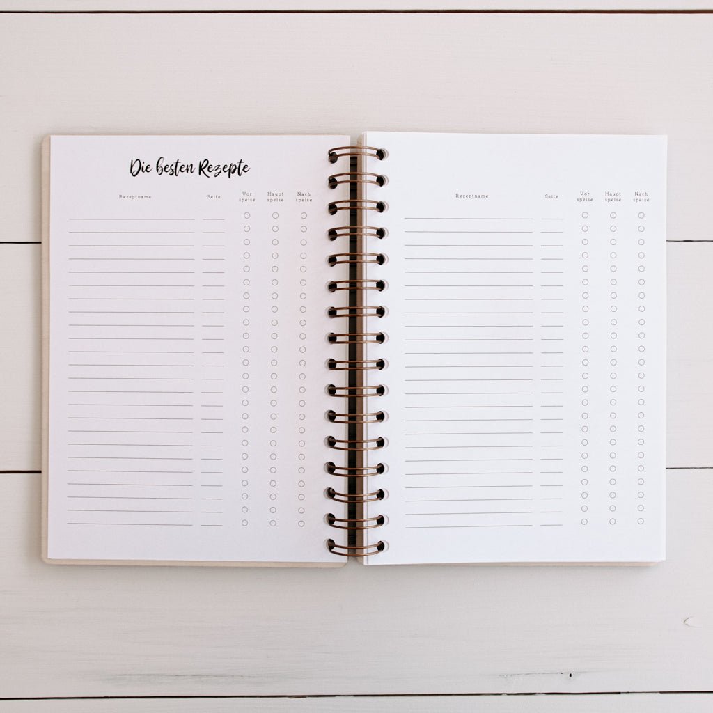Personalisiertes Rezeptbuch Holzbuch 'Liebste Rezepte'