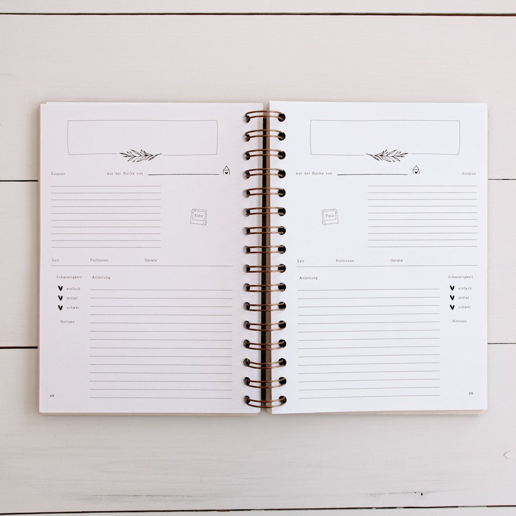 Personalisiertes Rezeptbuch Holzbuch 'Liebste Rezepte'