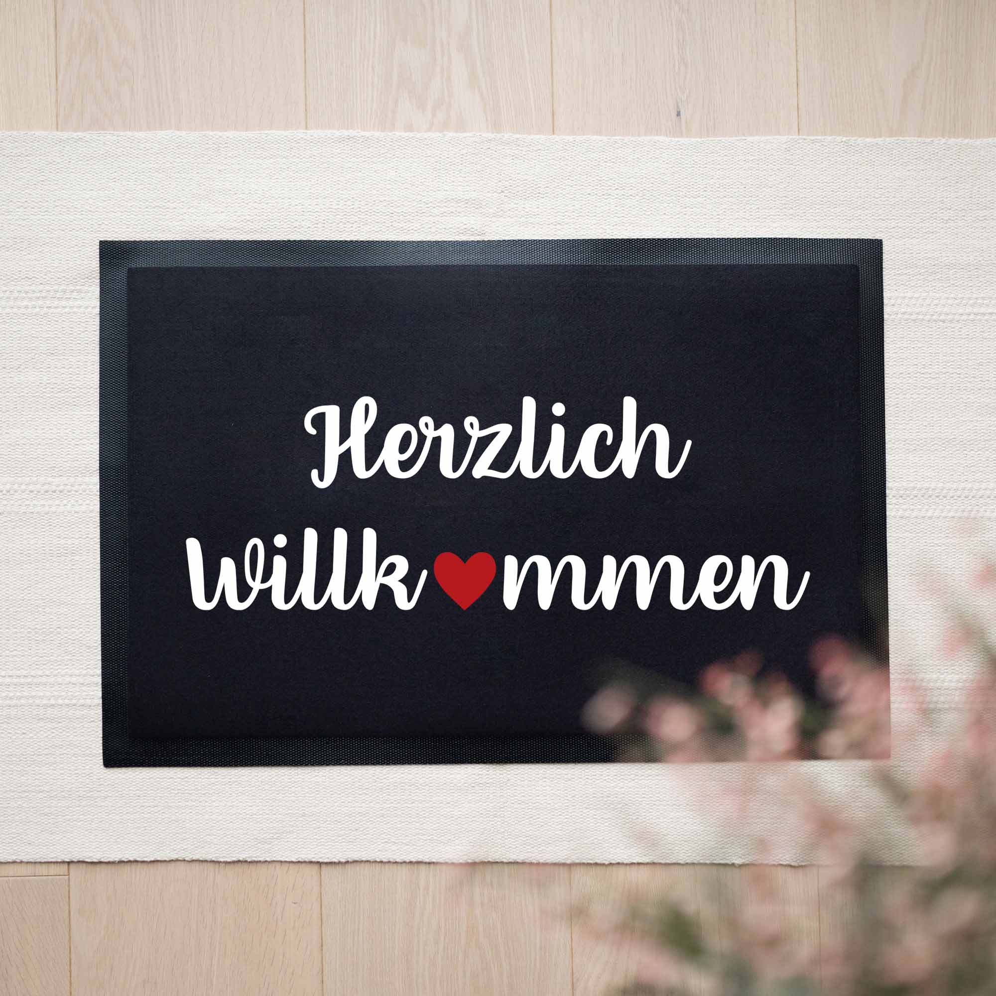 Stoff Fußmatte | Herzlich rot