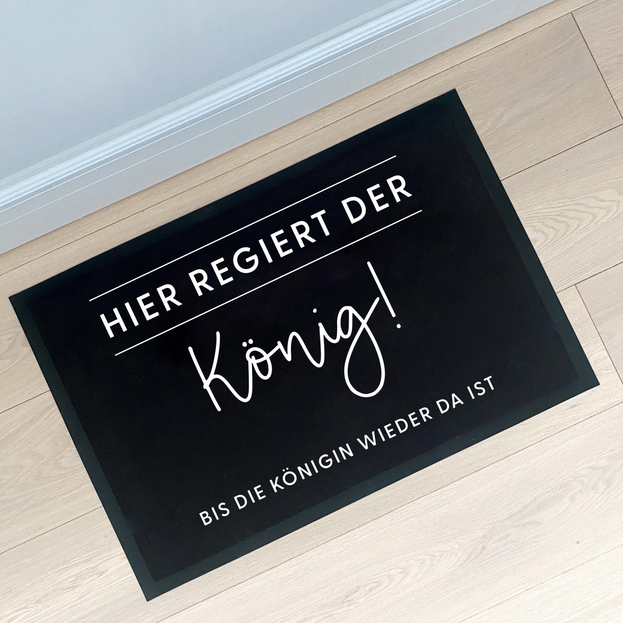 Stoff Fußmatte | König regiert