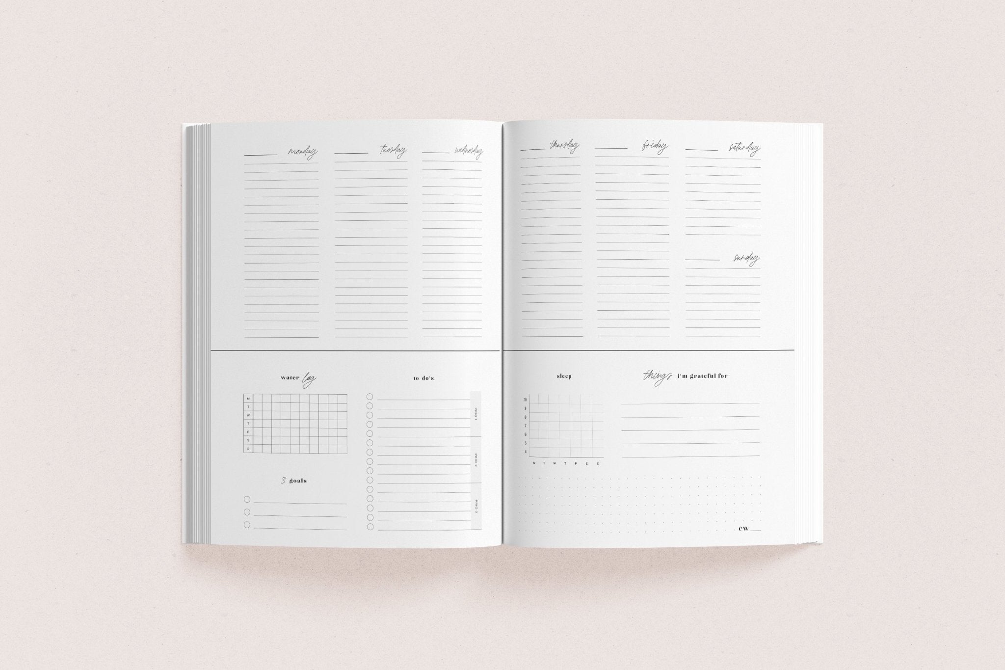 Weekly Planner Undated "Girls"