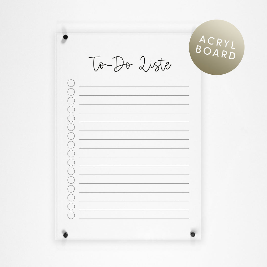 Personalisiertes Acryl Board | To-Do Liste