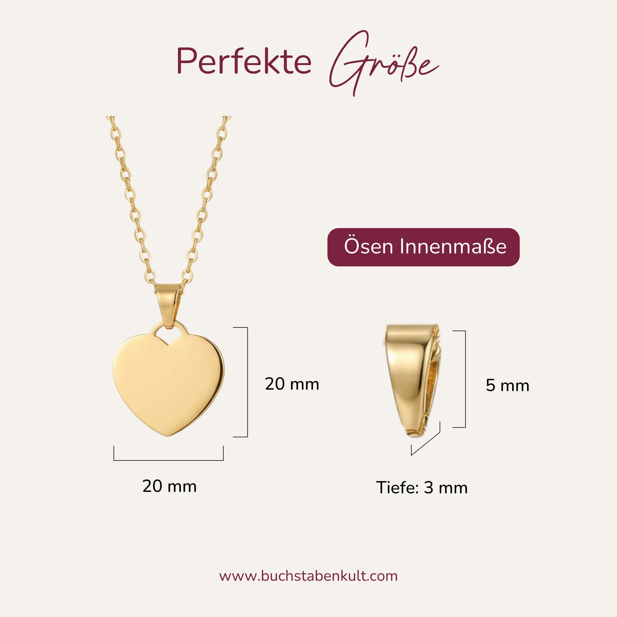 Personalisierte Herzkette mit Gravur |  Kreuz Initialen