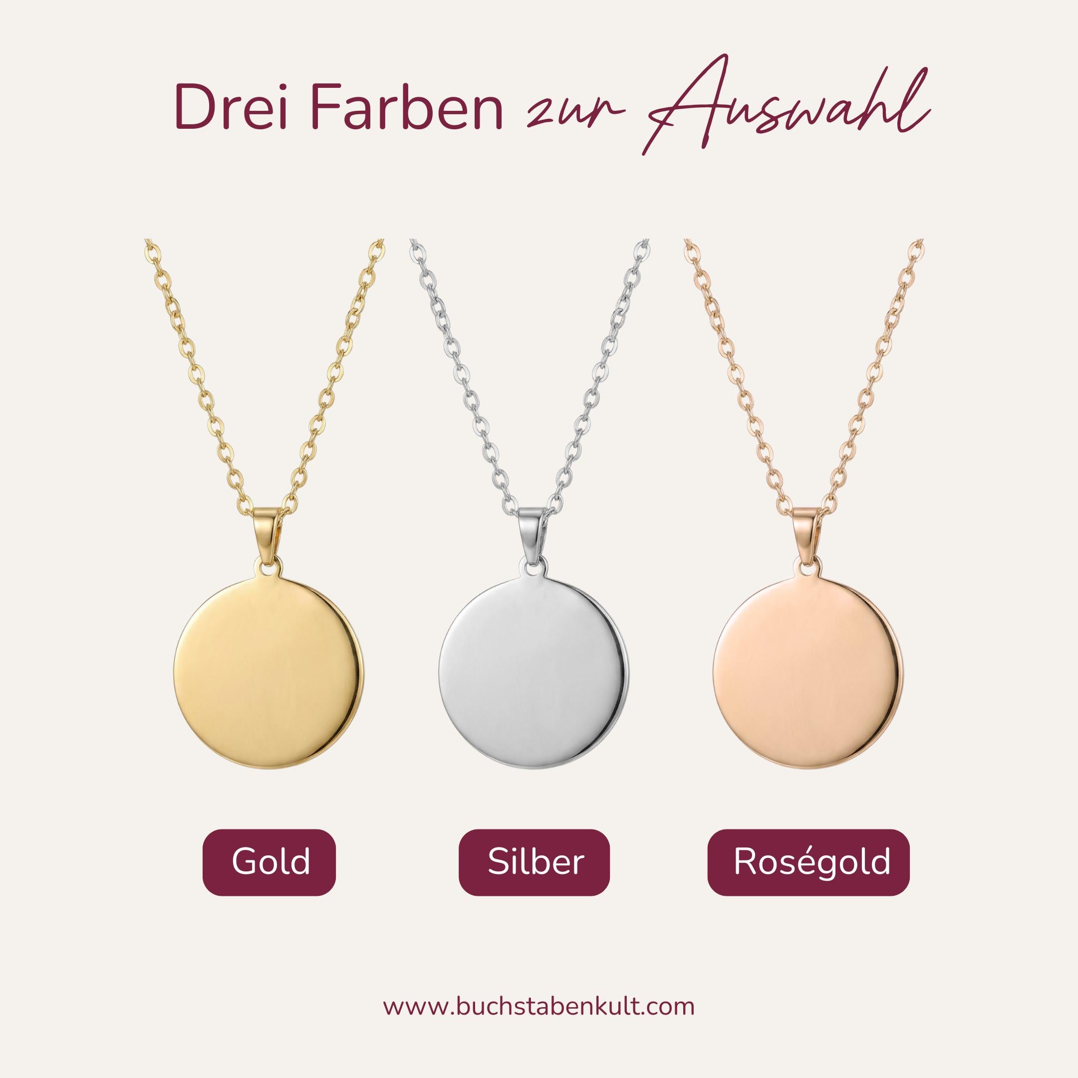 Personalisierte Kette mit Gravur |  Wunschtext