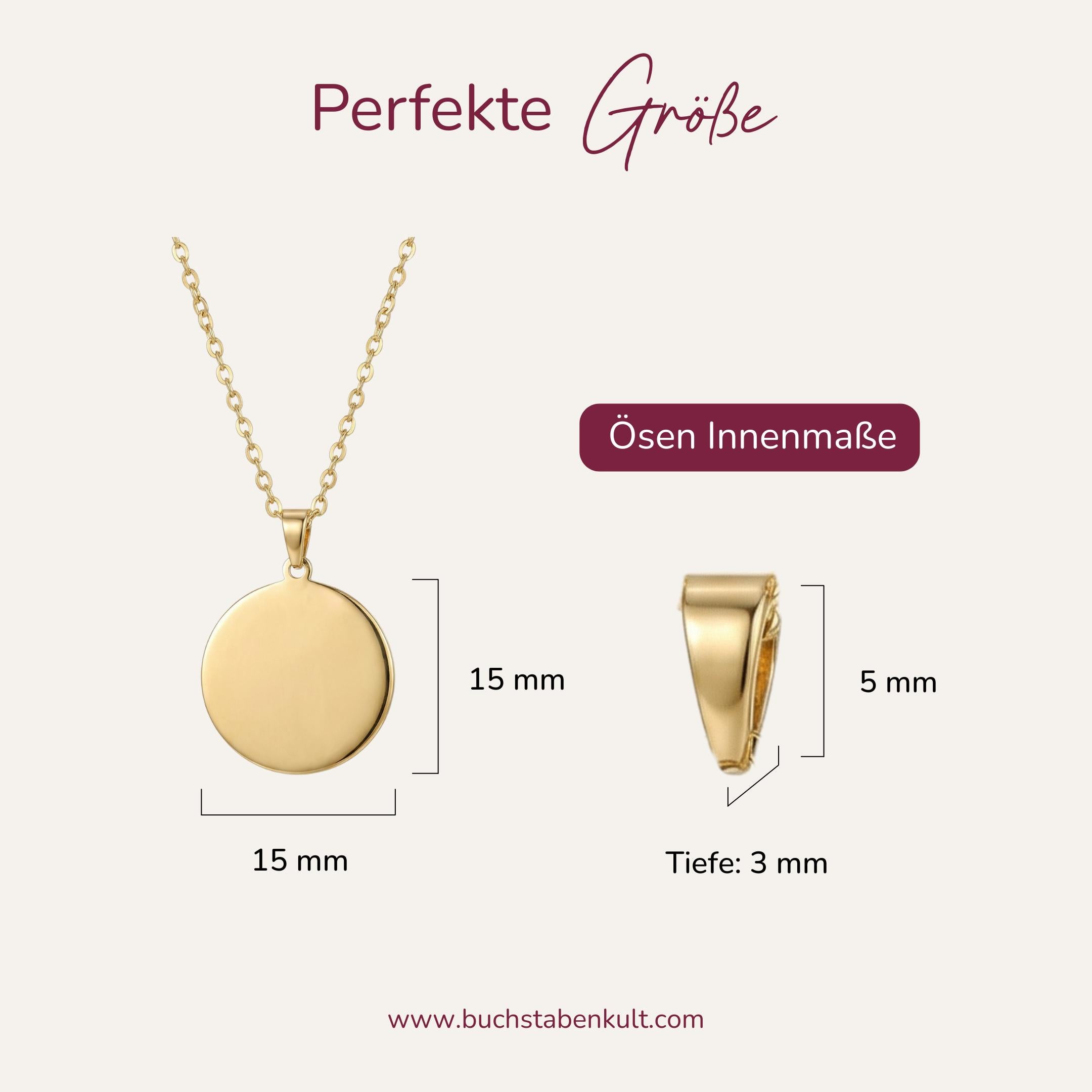 Personalisierte Kette mit Gravur |  Wunschtext