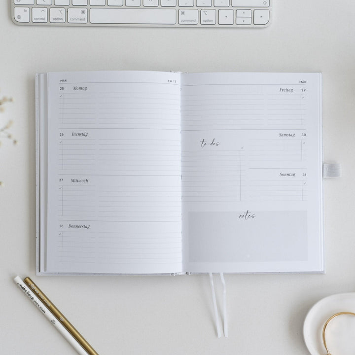 Wochenkalender 2024 | Grey Leinen