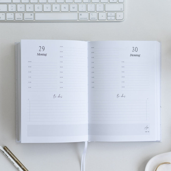 Tageskalender 2024 | Grey Leinen