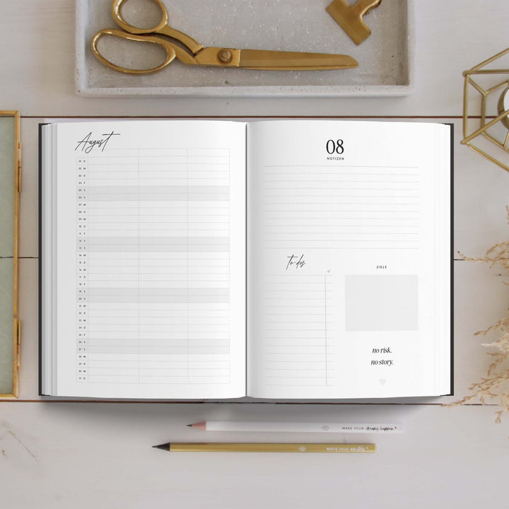 Wochen Schülerkalender 2023/2024 A5 | Grey Linen