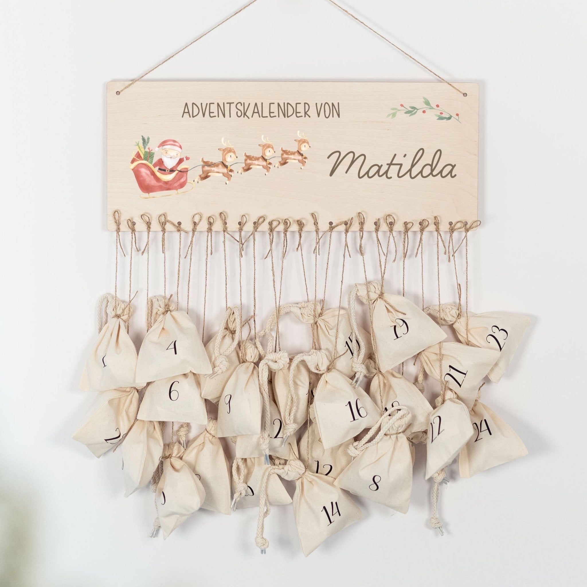 Personalisierter Adventskalender | Schlitten