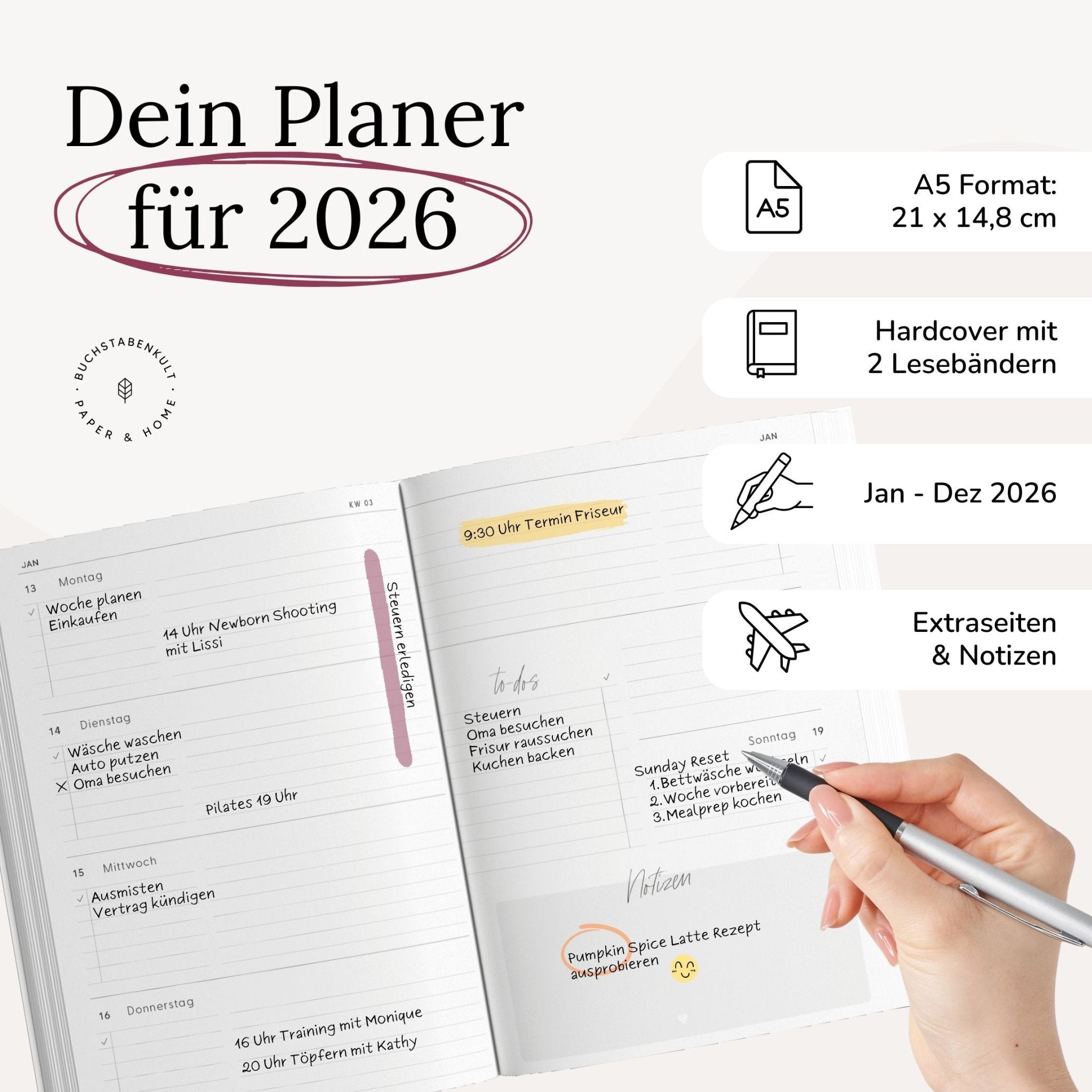 Wochenkalender 2026 | Cherry